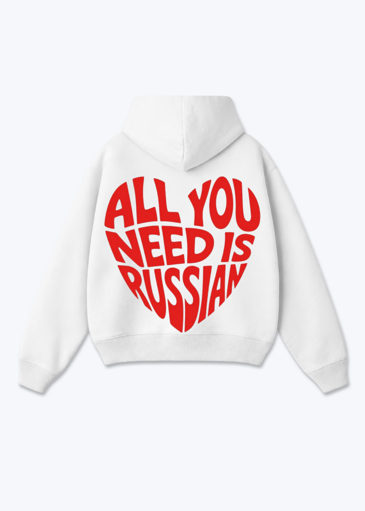ALL YOU NEED Oversized Hoodie - White Back (Designed)