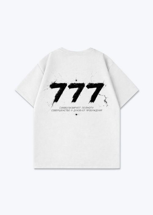 777 Oversized Shirt - White Back (Designed)