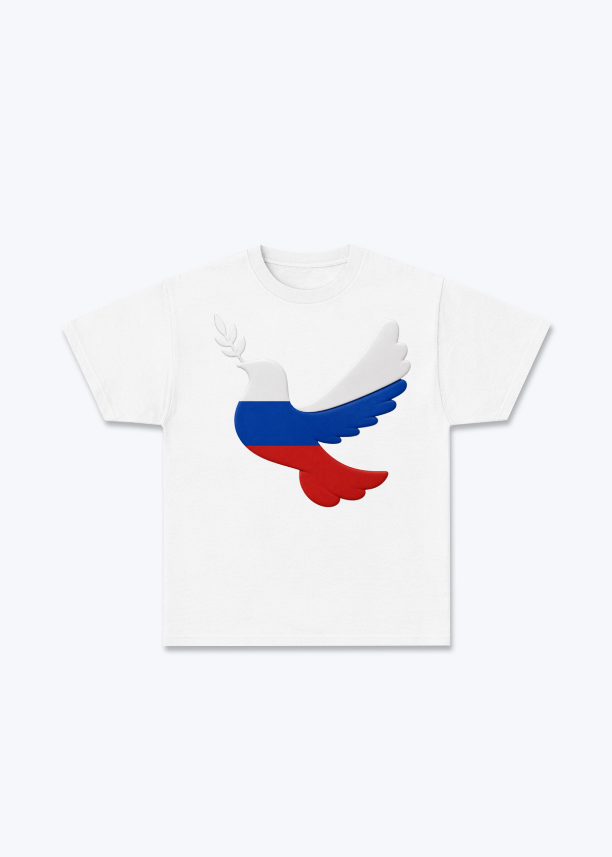 Free Russia Regular Shirt - White Front (Designed)