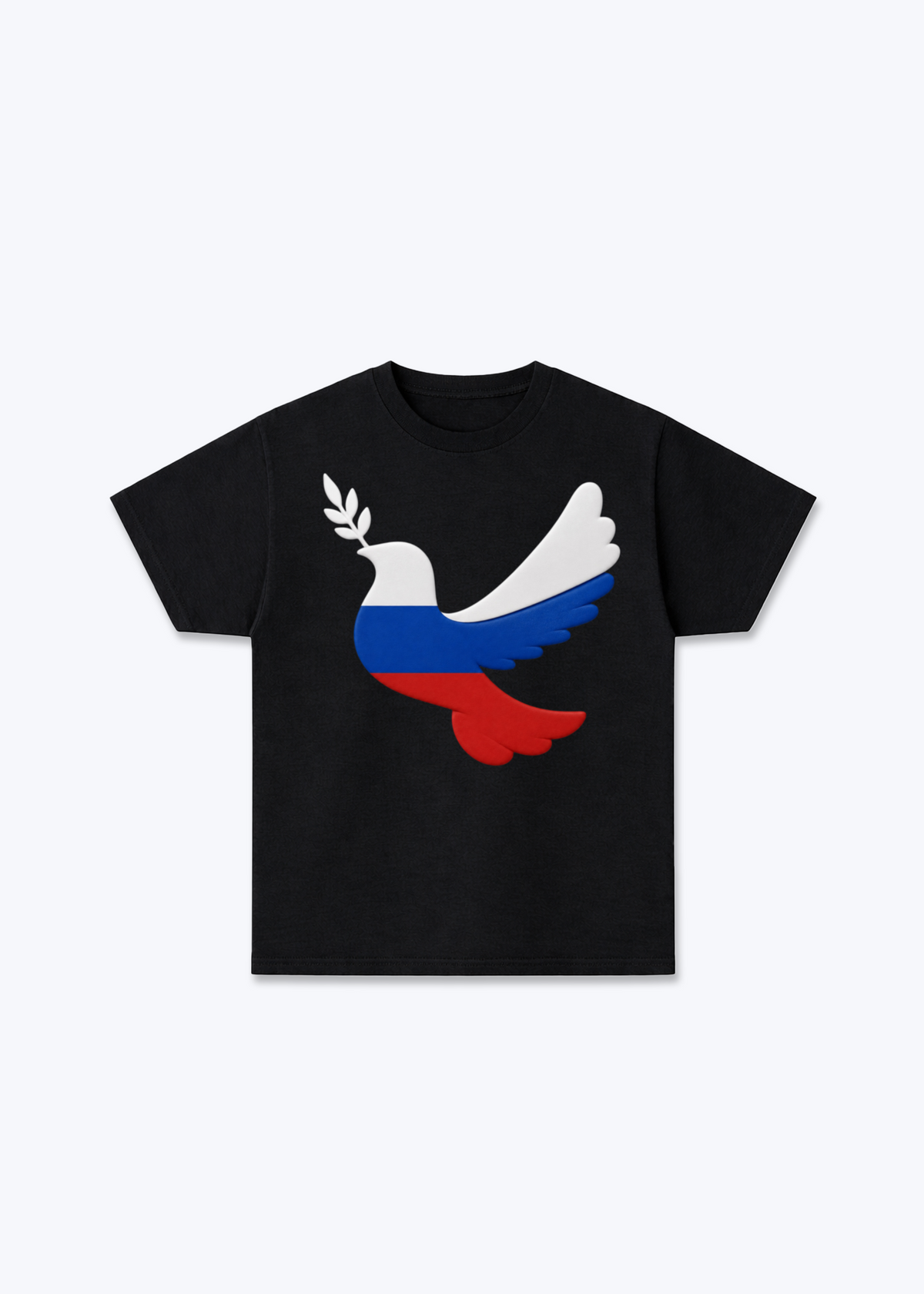 Free Russia Regular Shirt - Black Front (Designed)