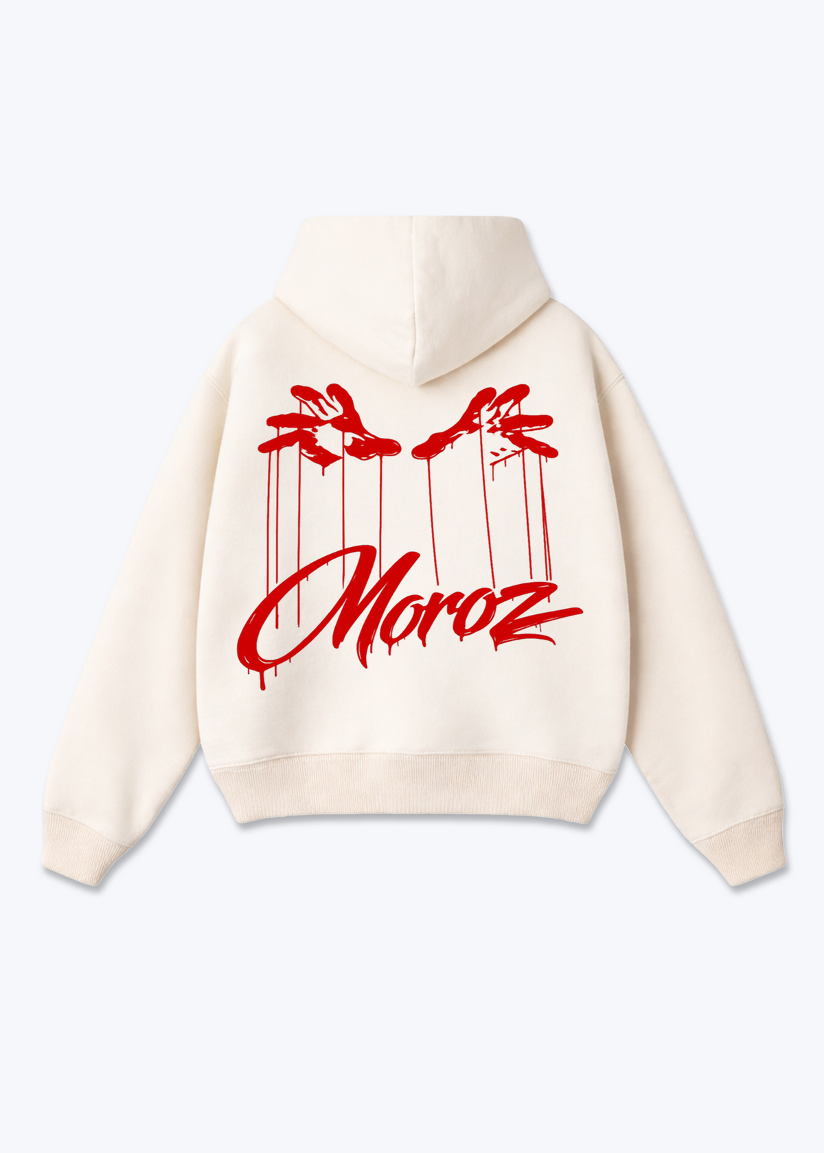 Mamorz Oversized Hoodie - Beige Back (Designed)