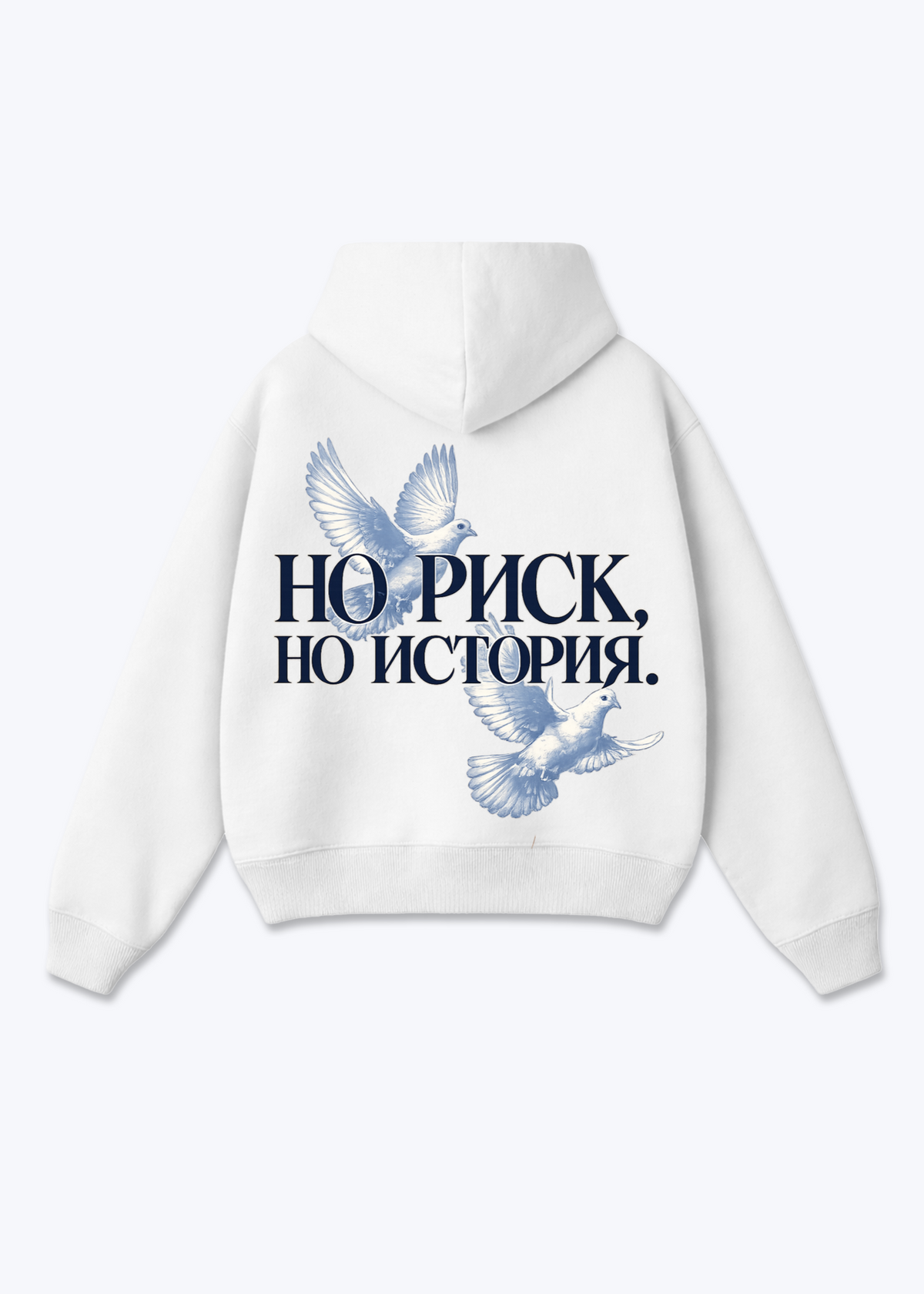 No Risk Oversized Hoodie - White Back (Designed)