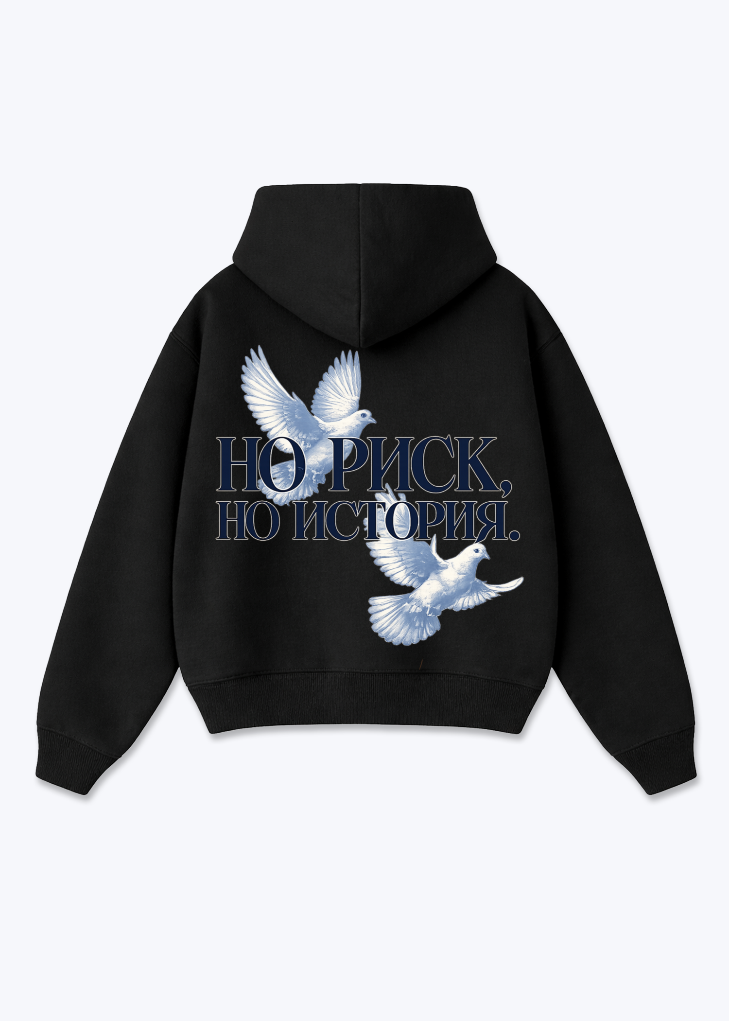 No Risk Oversized Hoodie - Black Back (Designed)