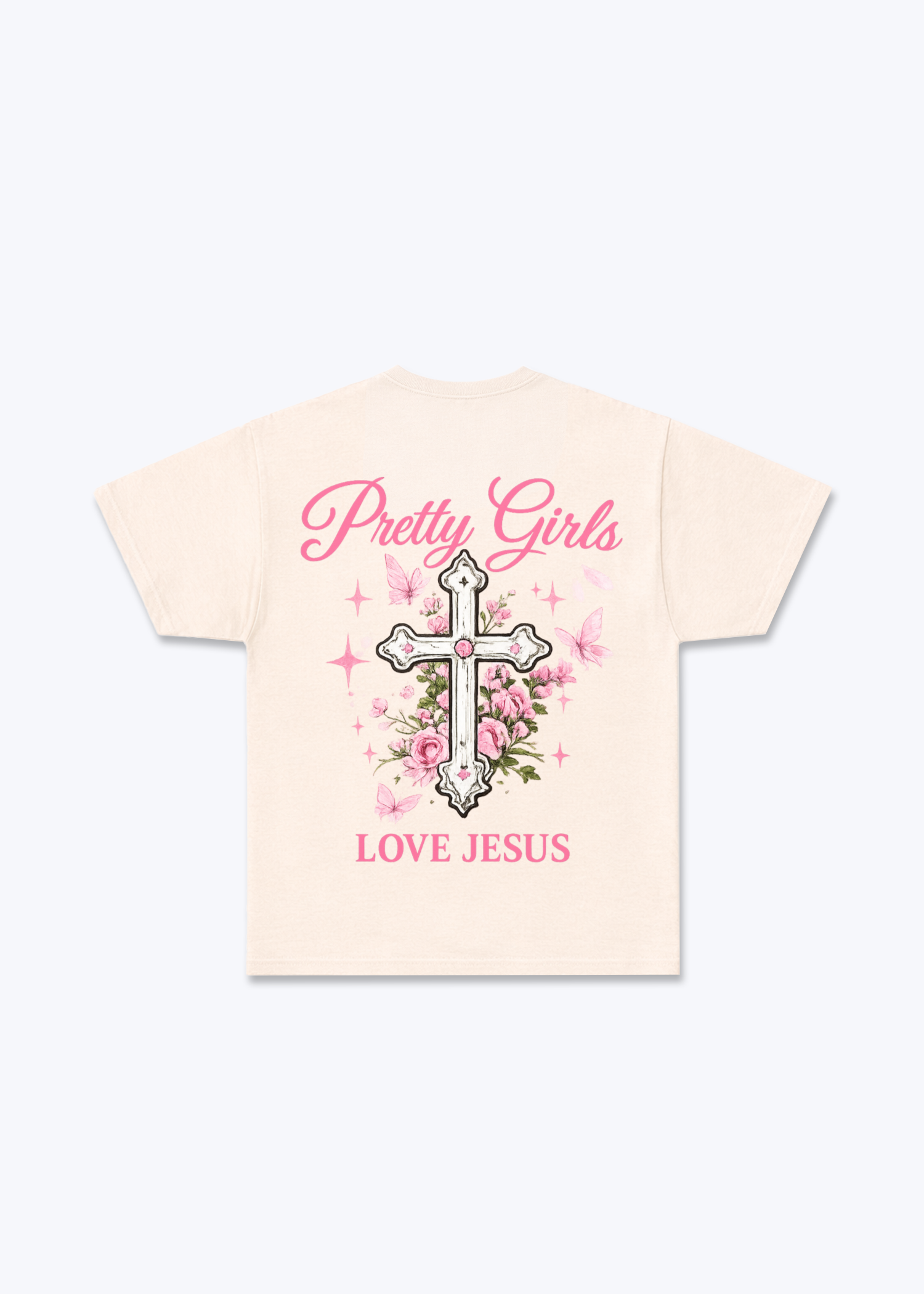 Pretty Girls Regular Shirt - Beige Back (Designed)