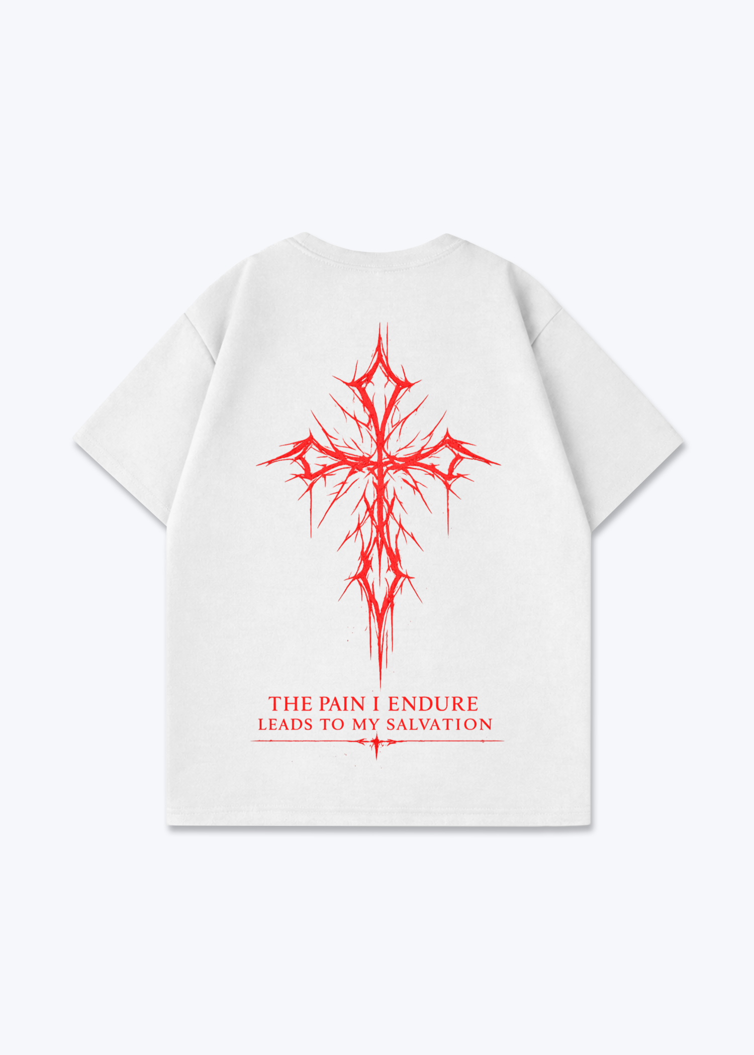 The Pain Oversized Shirt - White Back (Designed)