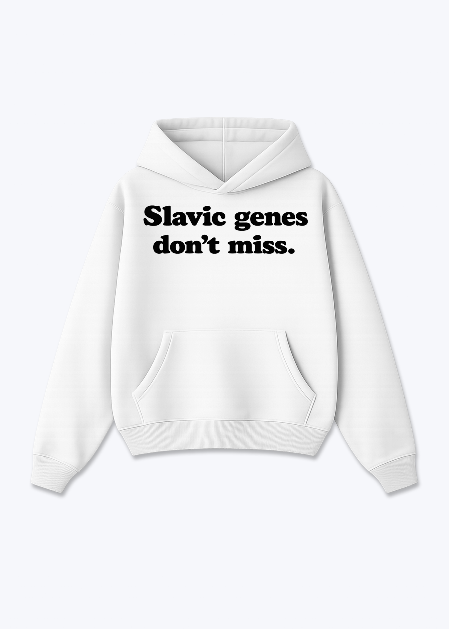Genes Oversized Hoodie - White Front (Designed)