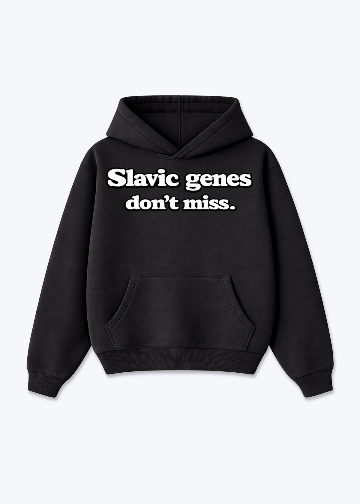 Genes Oversized Hoodie - Black Front (Designed)