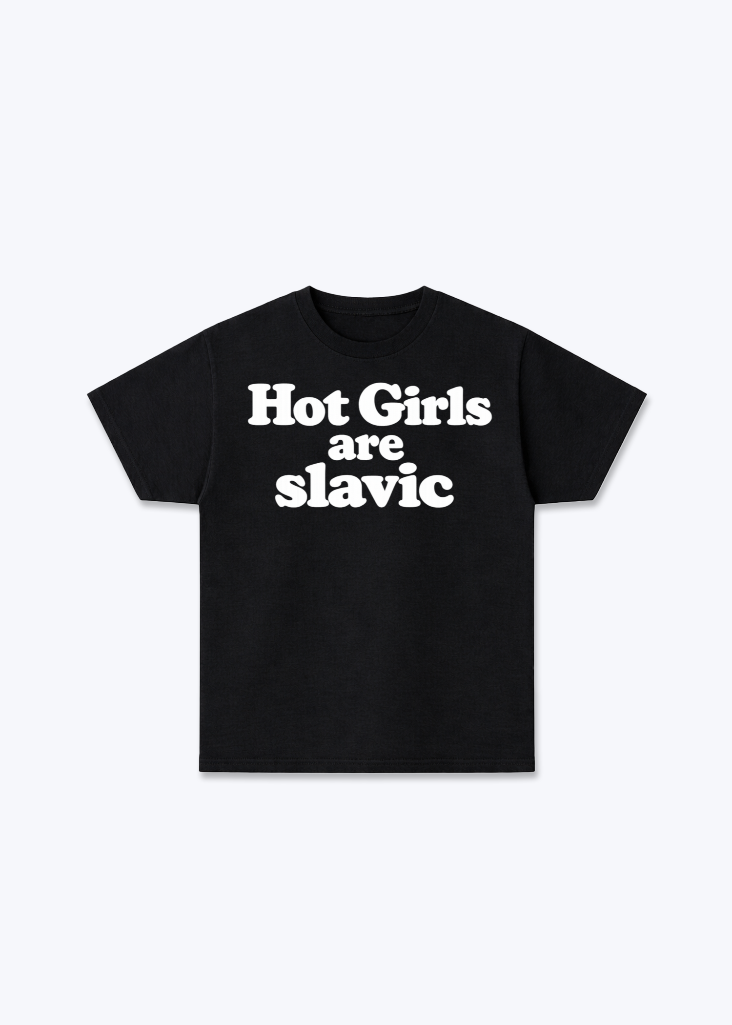 Hot Slavic Regular Shirt - Black Front (Designed)