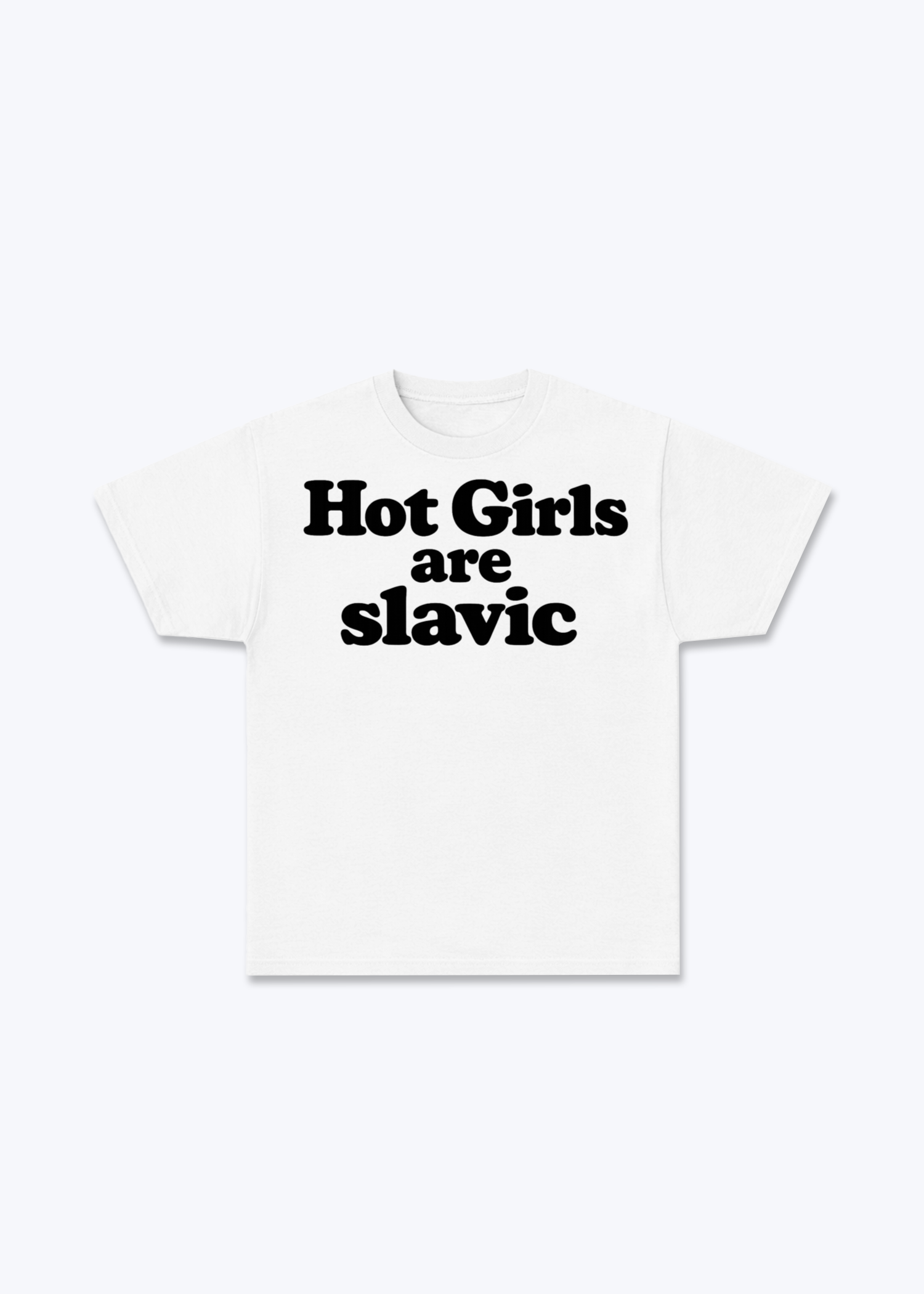 Hot Slavic Regular Shirt - White Front (Designed)