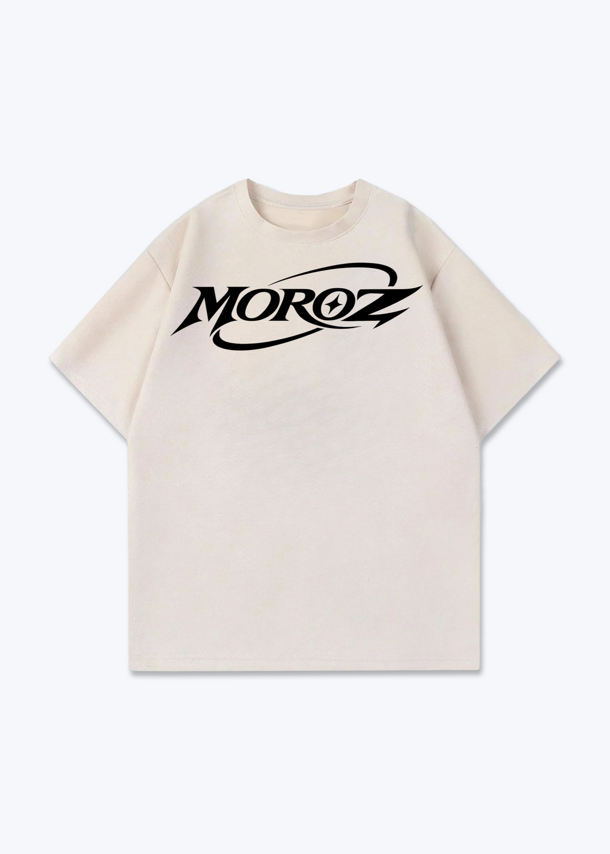 MorozV2 Oversized Shirt - Beige Front (Designed)