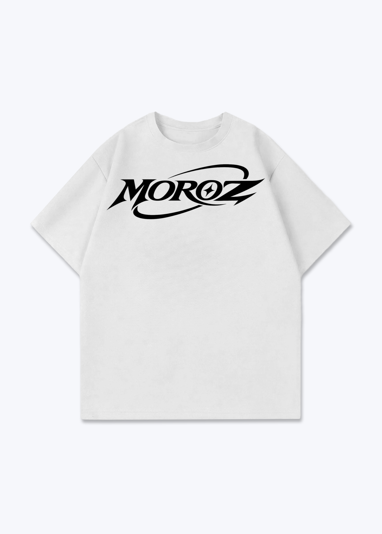 MorozV2 Oversized Shirt - White Front (Designed)