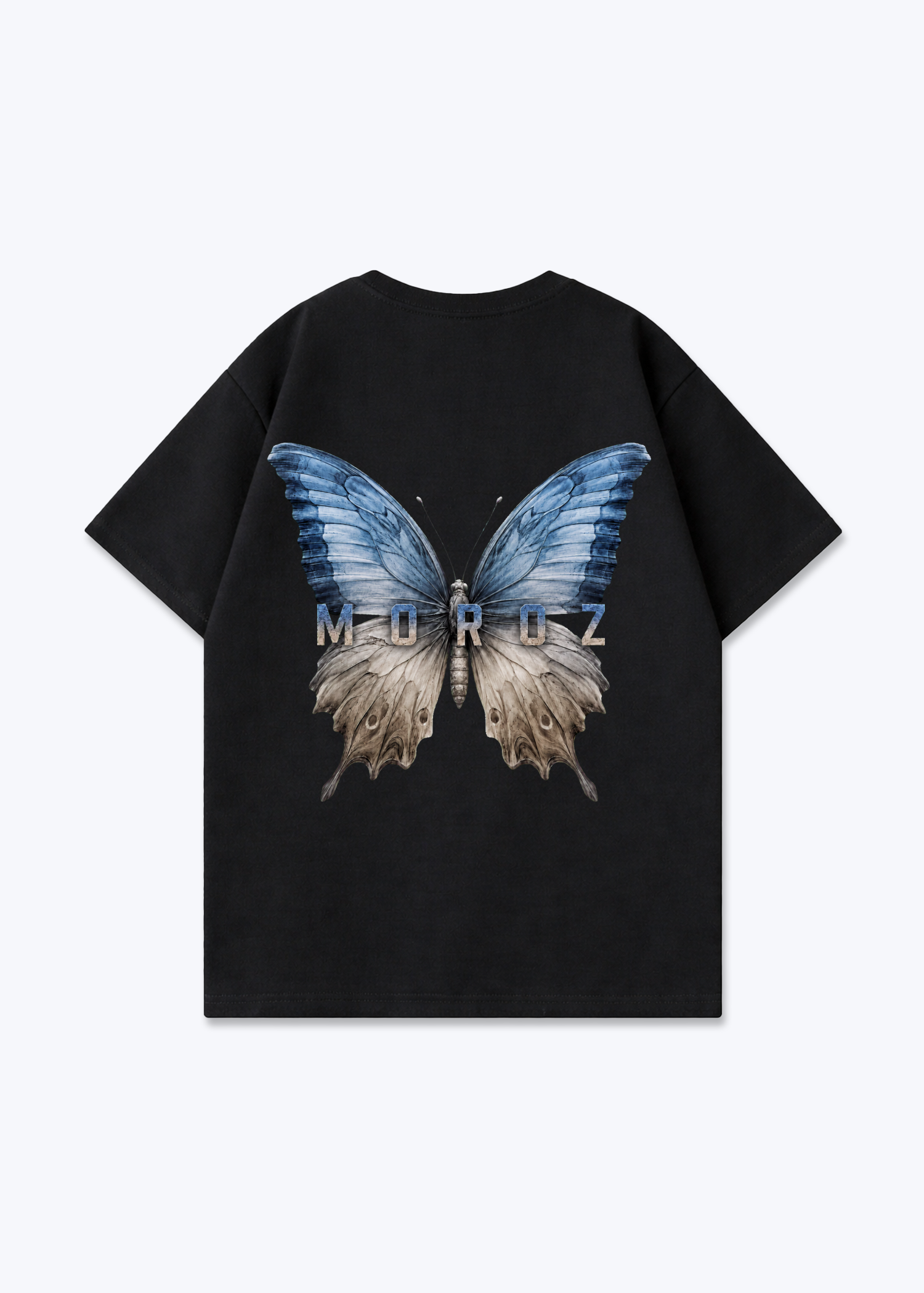 Butterfly Oversized Shirt - Black Back (Designed)