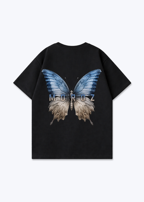 Butterfly Oversized Shirt - Black Back (Designed)
