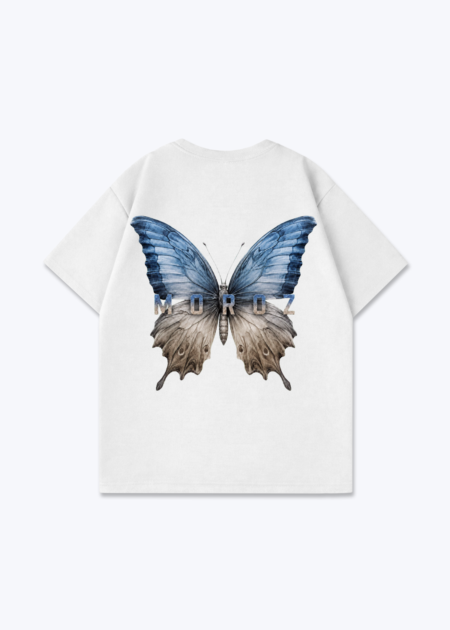 Butterfly Oversized Shirt - White Back (Designed)
