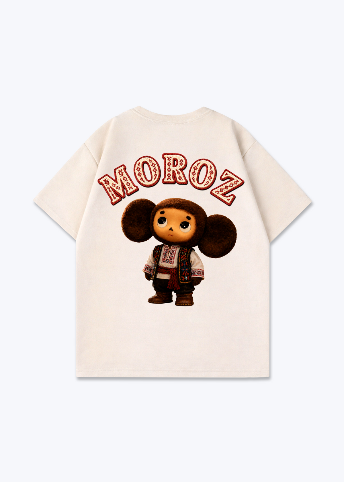 Chibu Oversized Shirt - Beige Back (Designed)