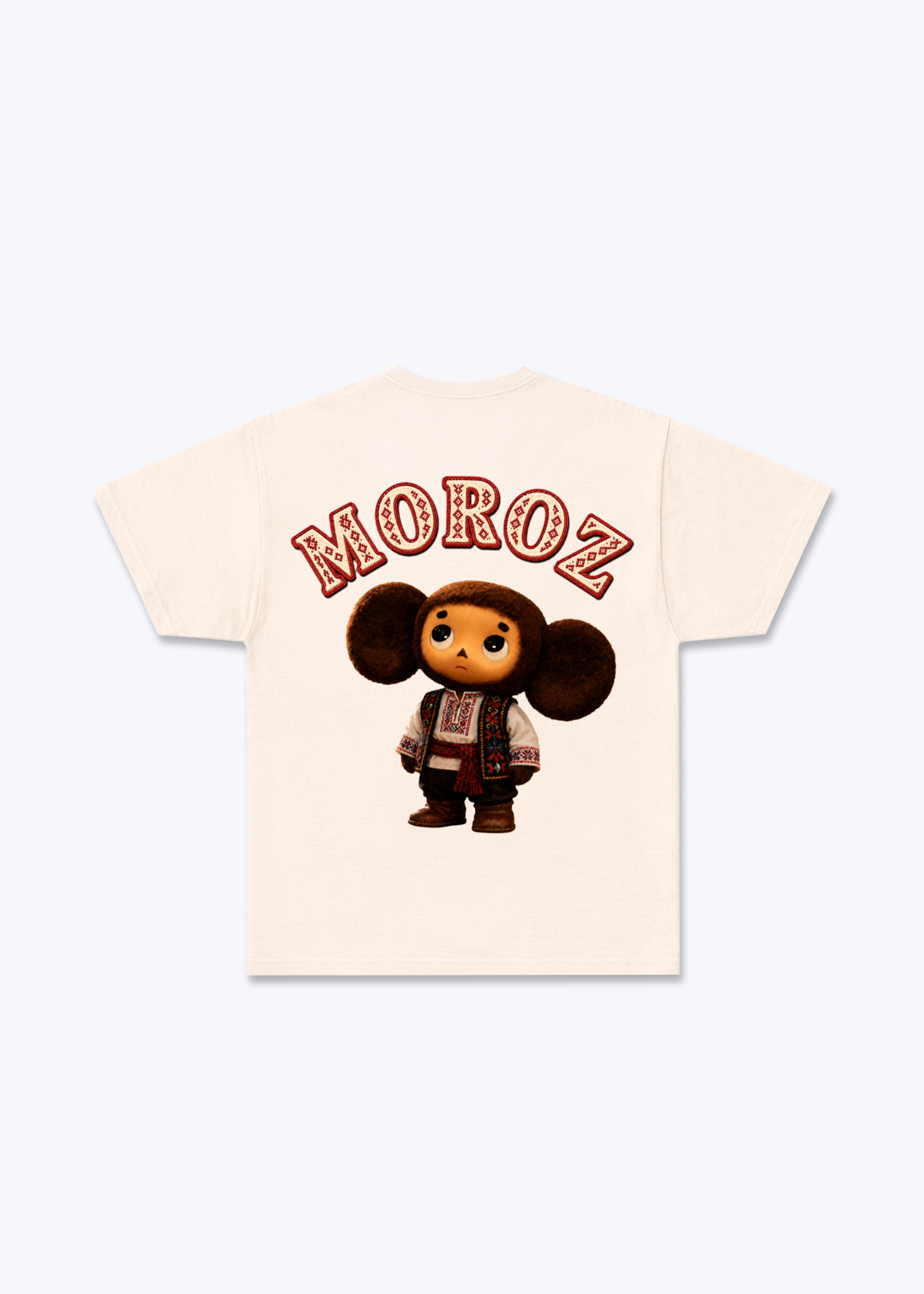 Chibu Regular Shirt - Beige Back (Designed)