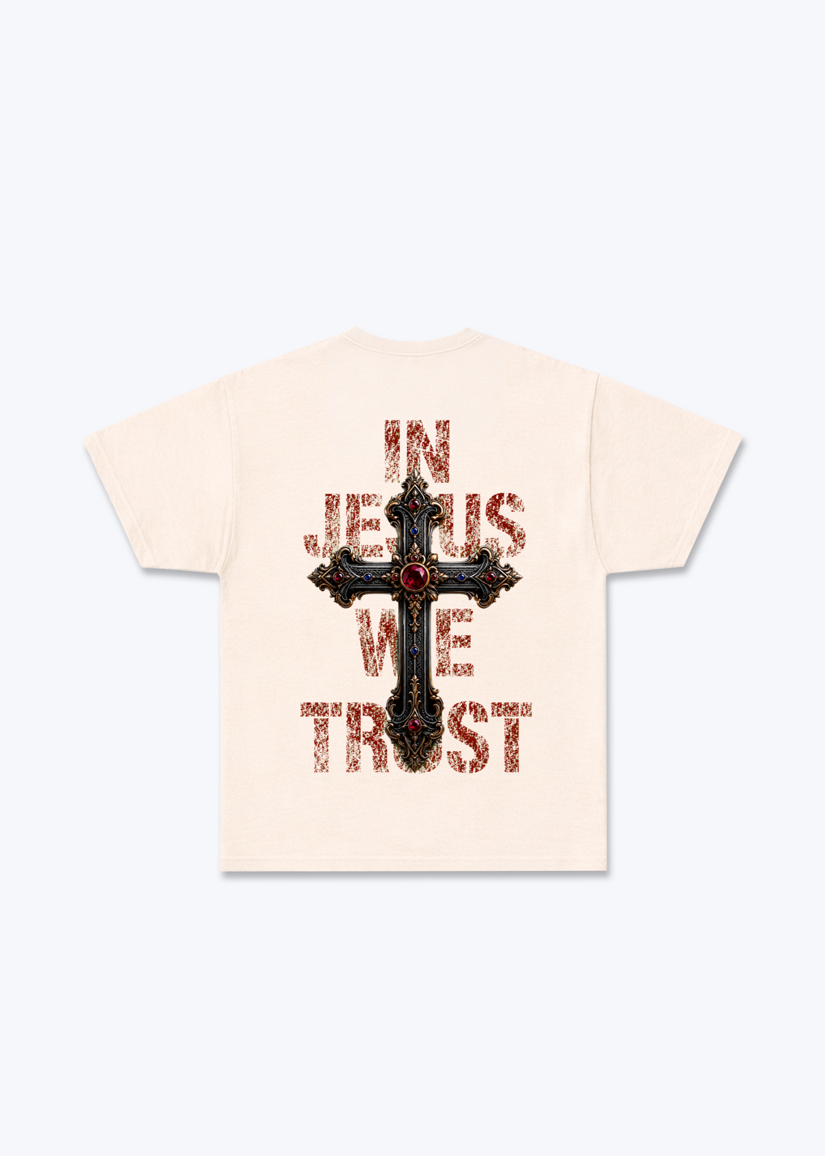 Trust Regular Shirt - Beige Back (Designed)