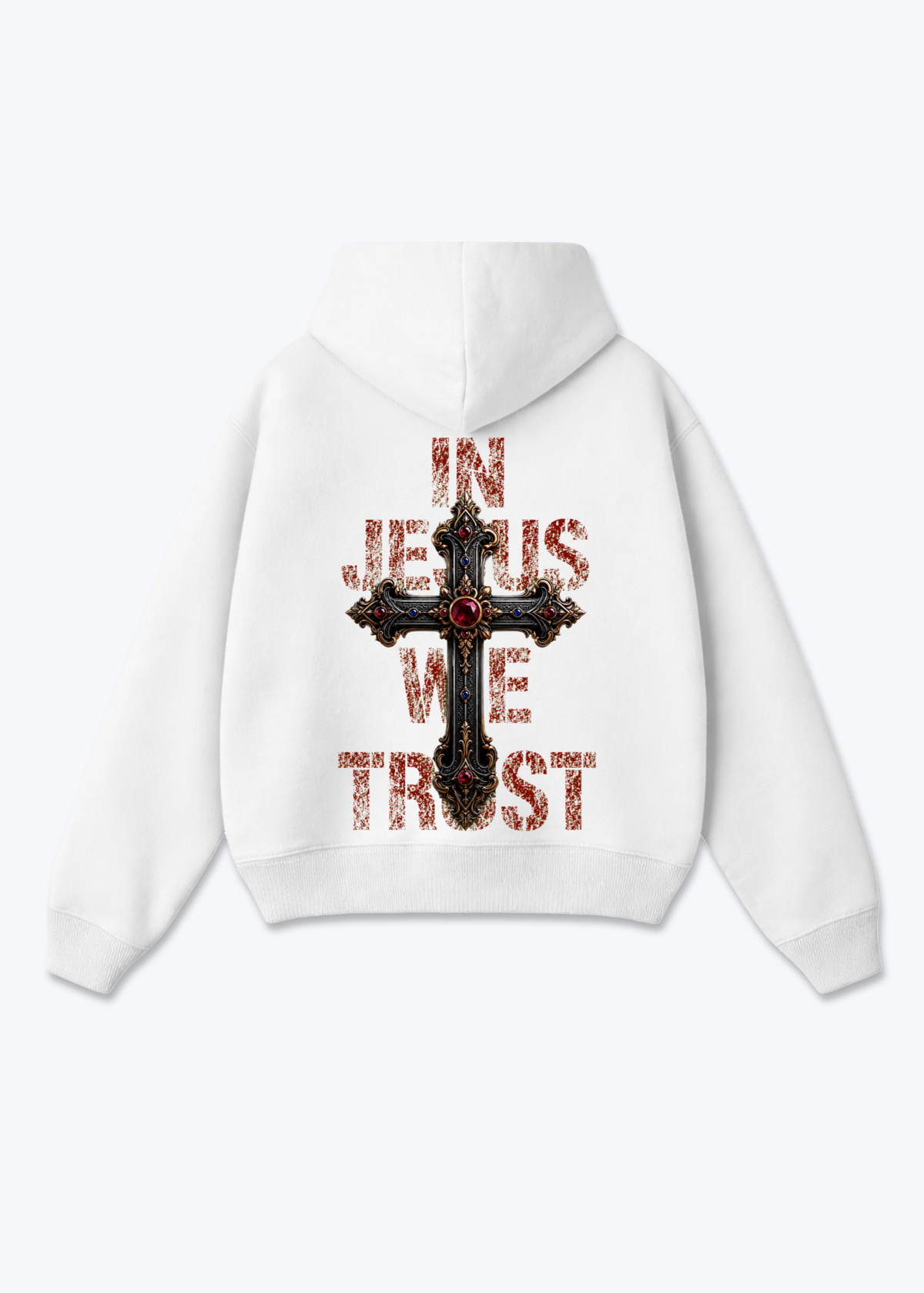 Trust Oversized Hoodie - White Back (Designed)
