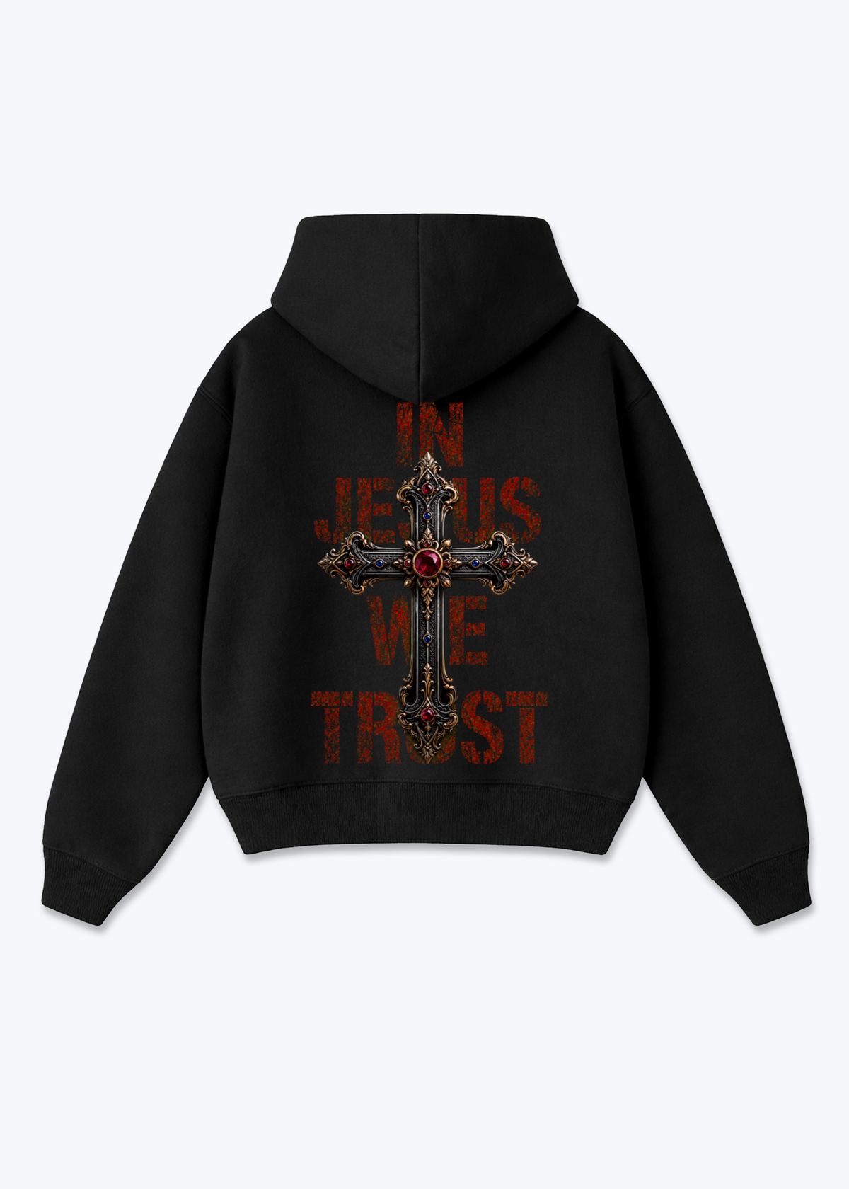 Trust Oversized Hoodie - Black Back (Designed)