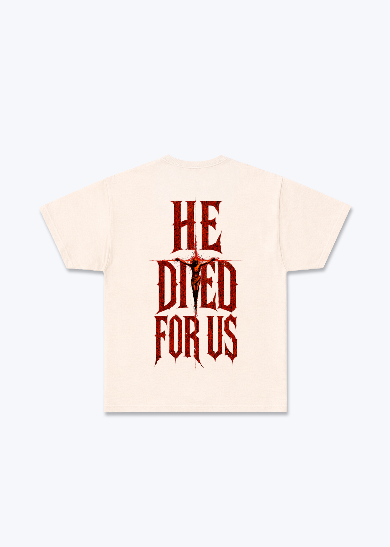 He Regular Shirt - Beige Back (Designed)