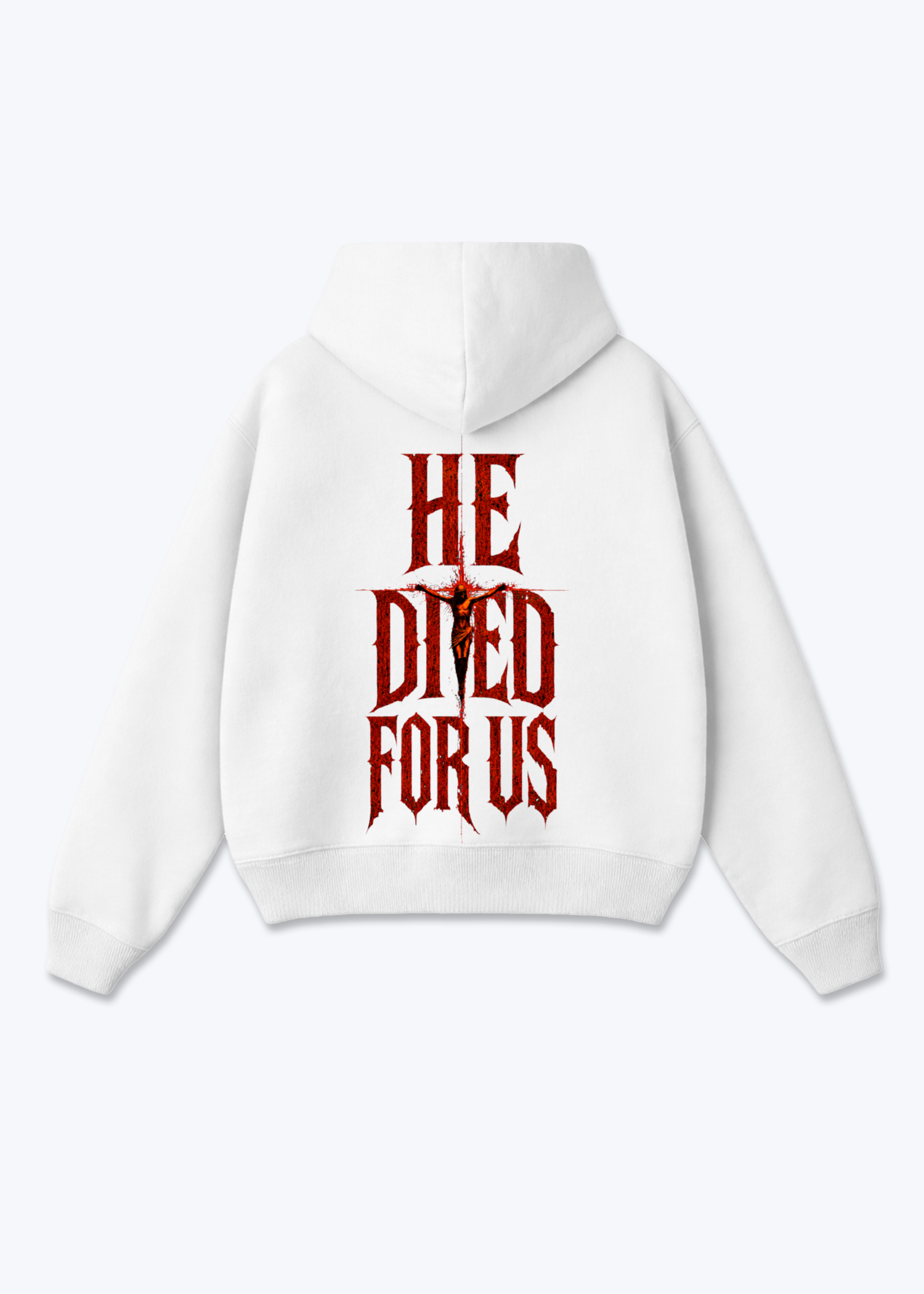 He Oversized Hoodie - White Back (Designed)