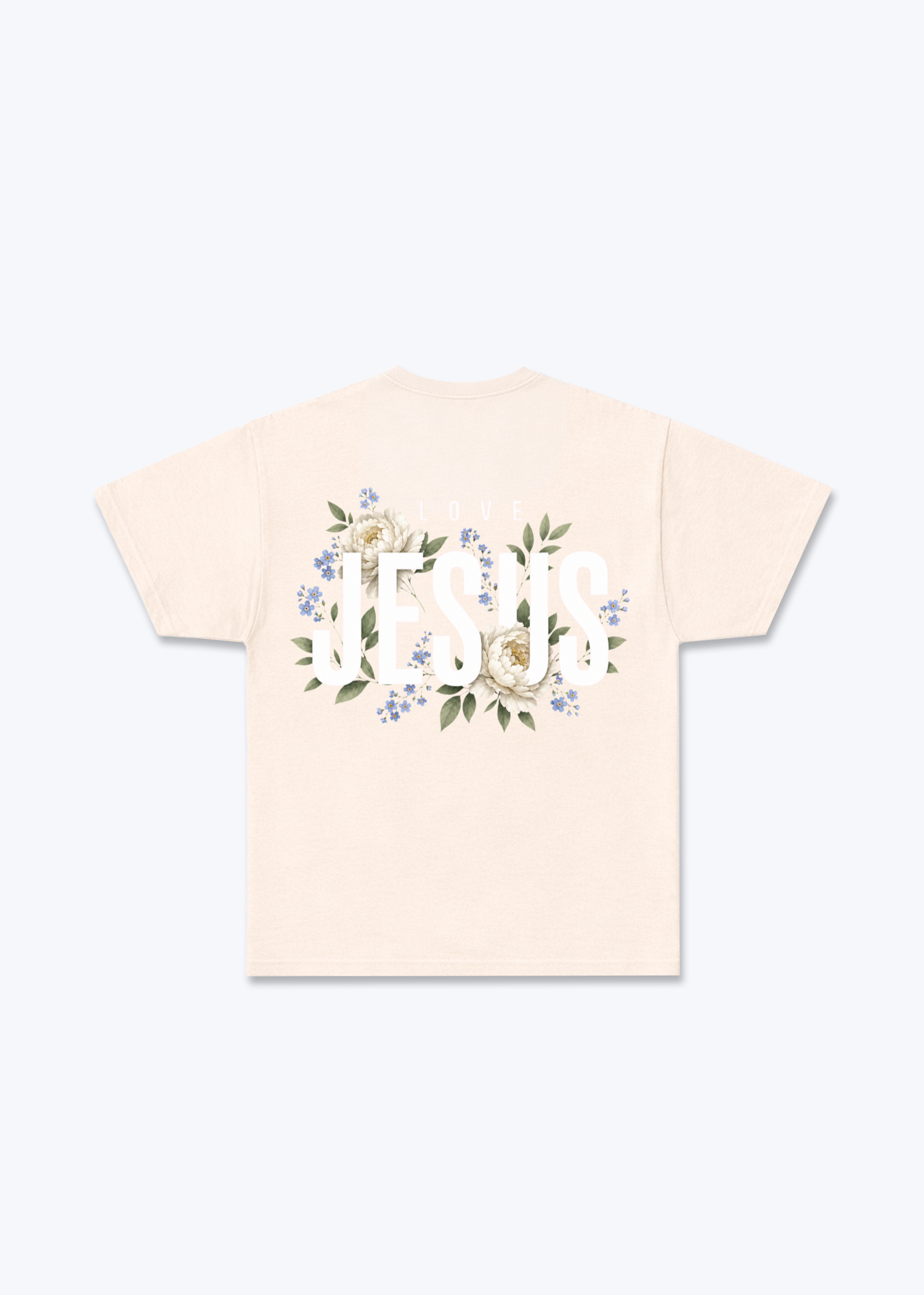 Love Jesus Regular Shirt - Beige Back (Designed)