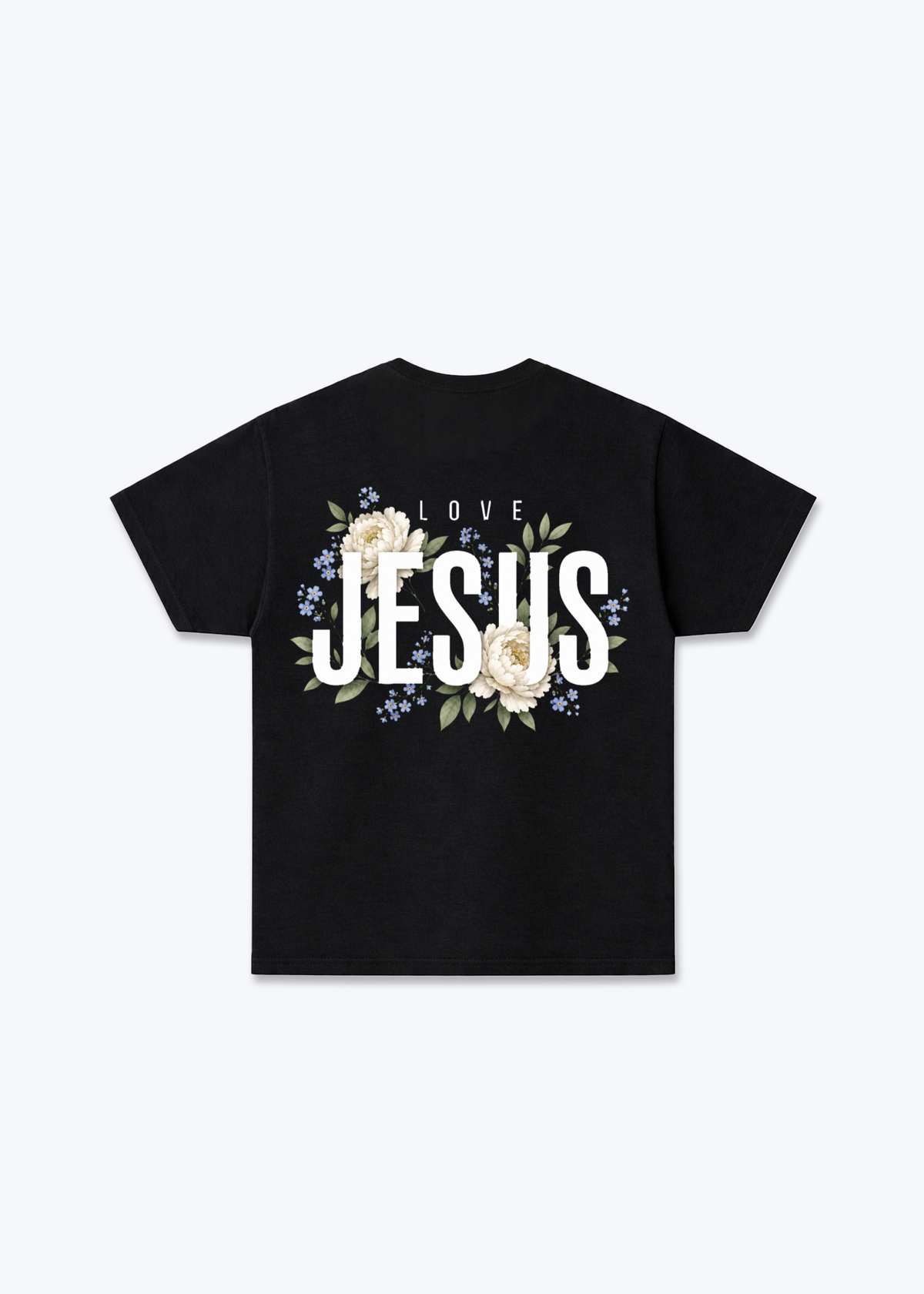 Love Jesus Regular Shirt - Black Back (Designed)