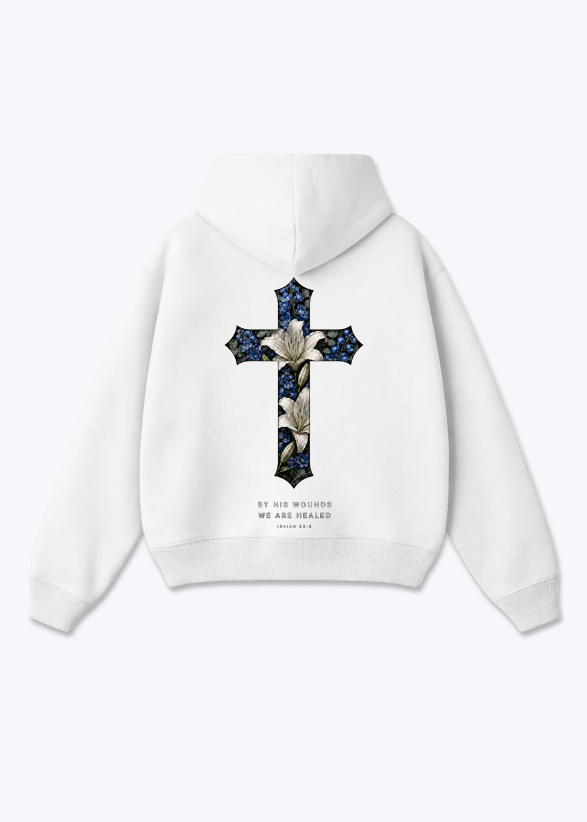 By His Oversized Hoodie - White Back (Designed)