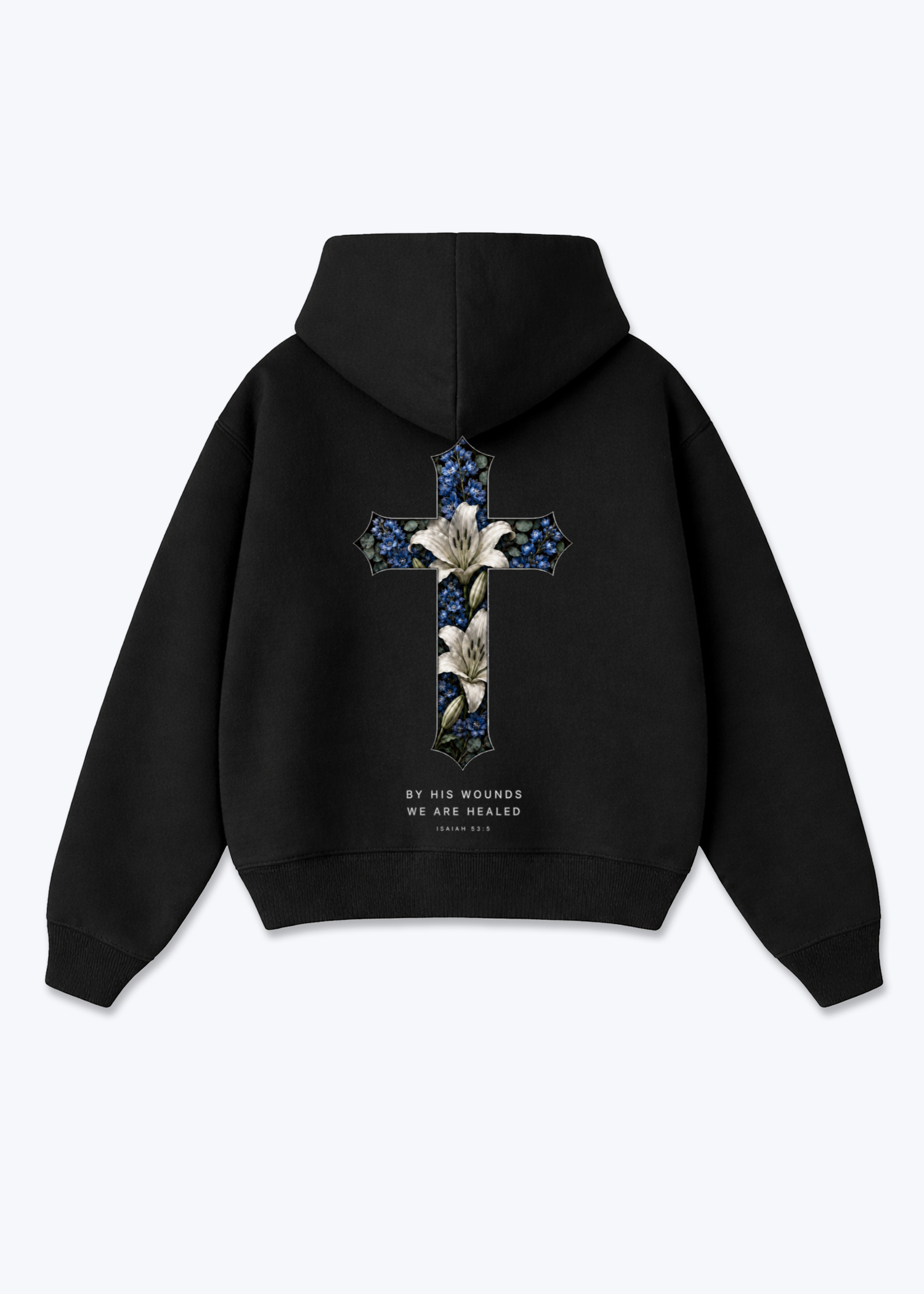 By His Oversized Hoodie - Black Back (Designed)