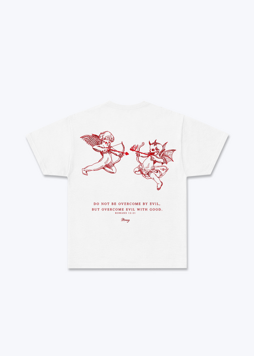 Angel vs Dev Regular Shirt - White Back (Designed)