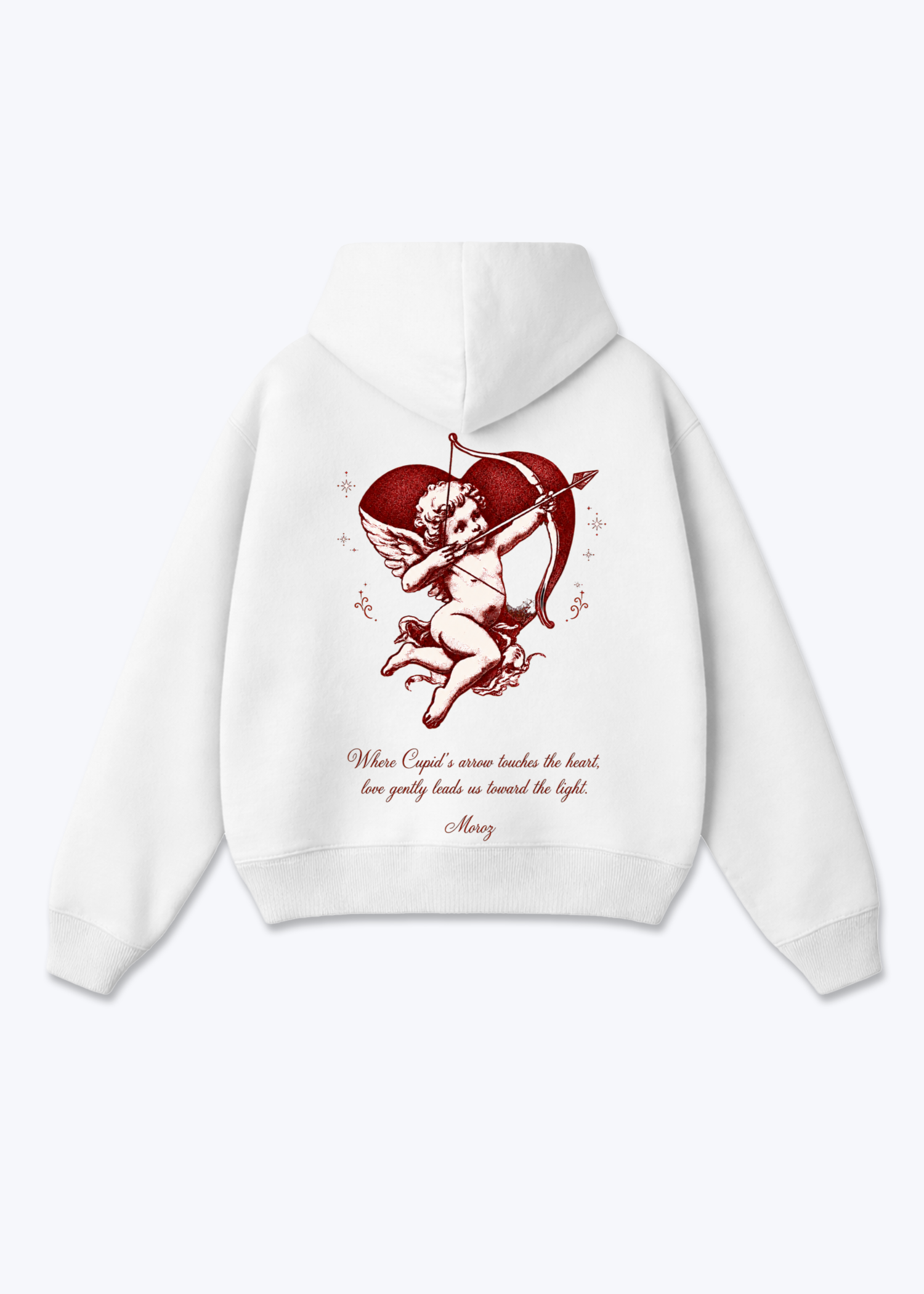 Cupid Oversized Hoodie - White Back (Designed)