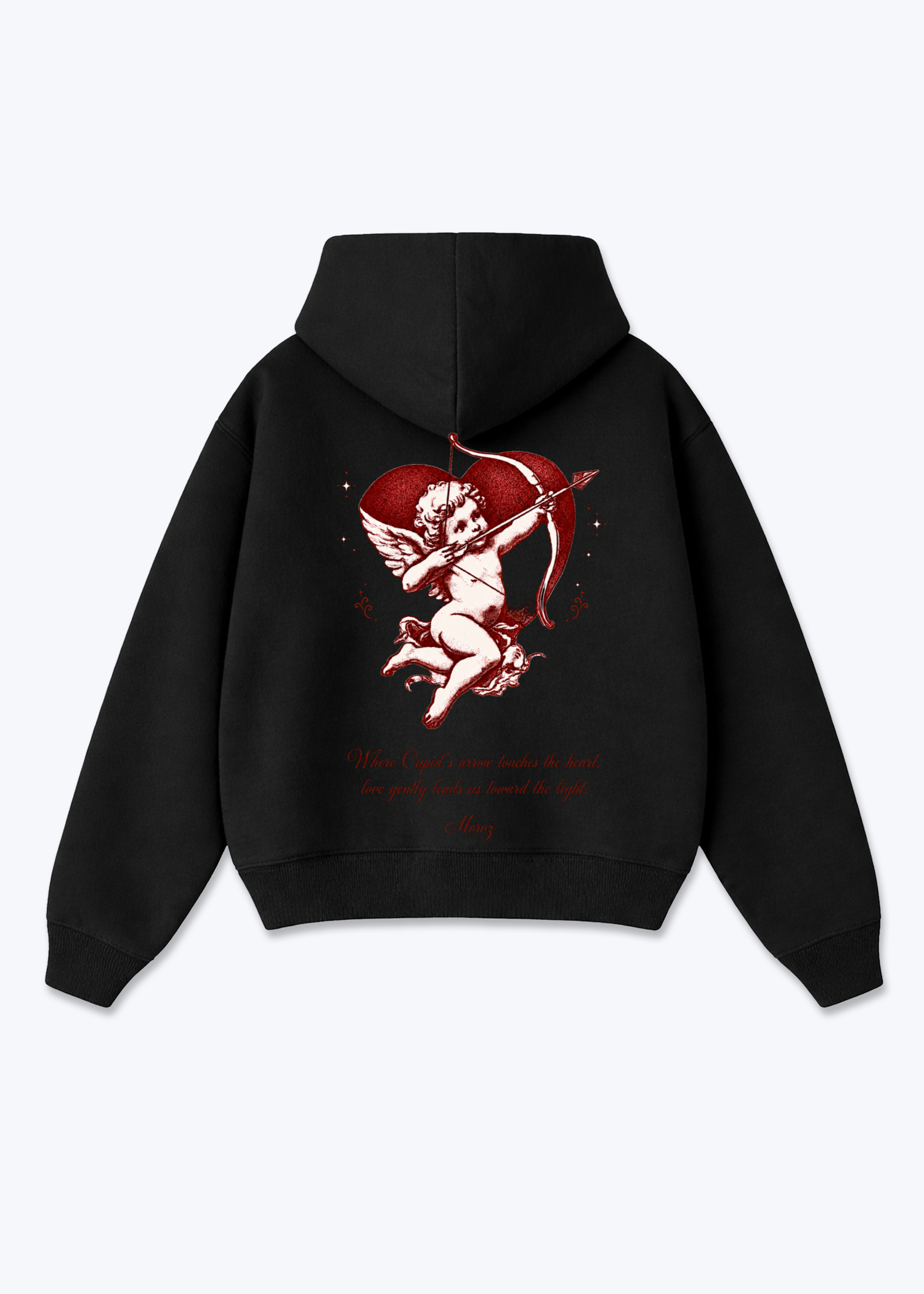 Cupid Oversized Hoodie - Black Back (Designed)