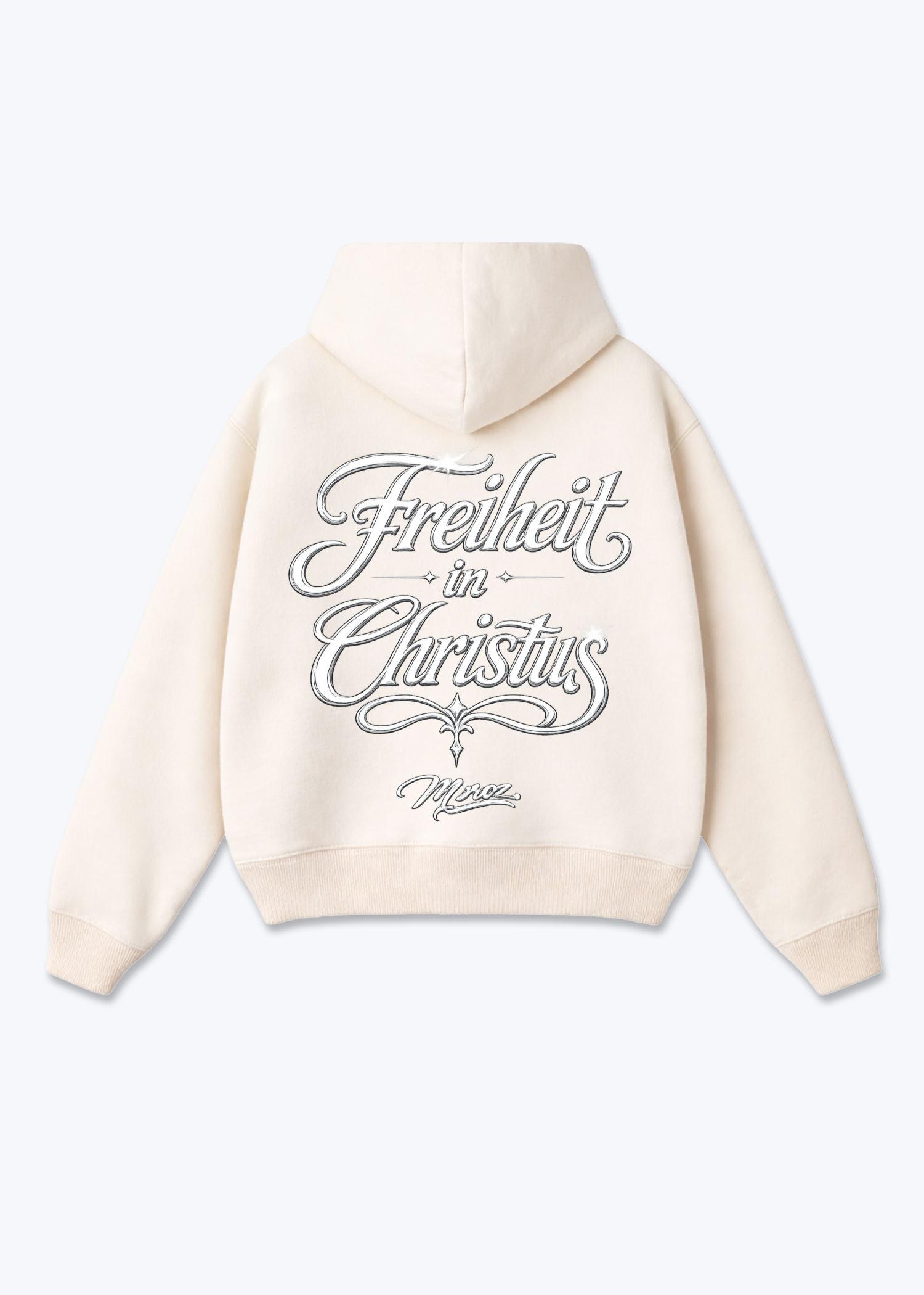 Freiheit Oversized Hoodie - Beige Back (Designed)