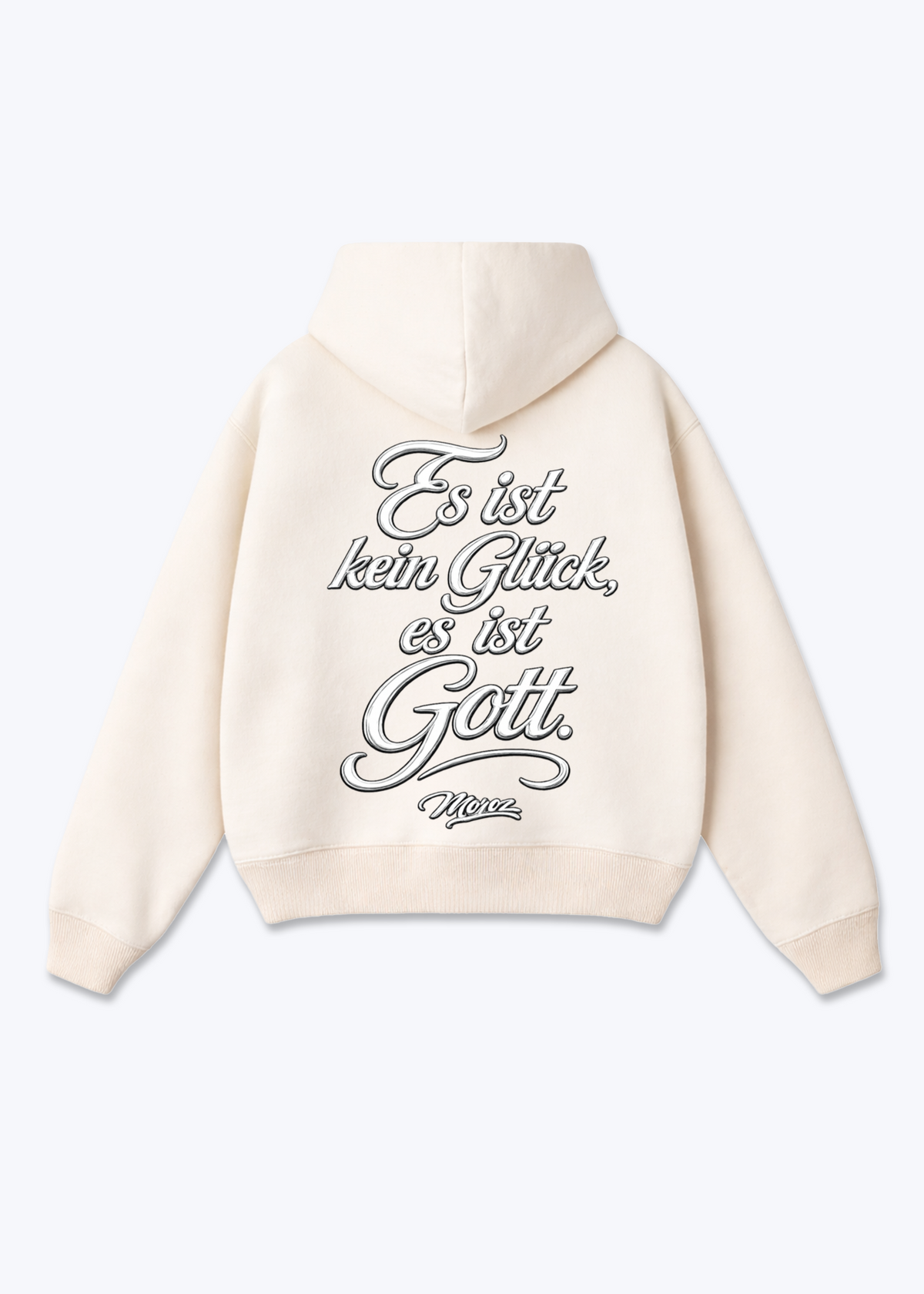 Gott Oversized Hoodie - Beige Back (Designed)