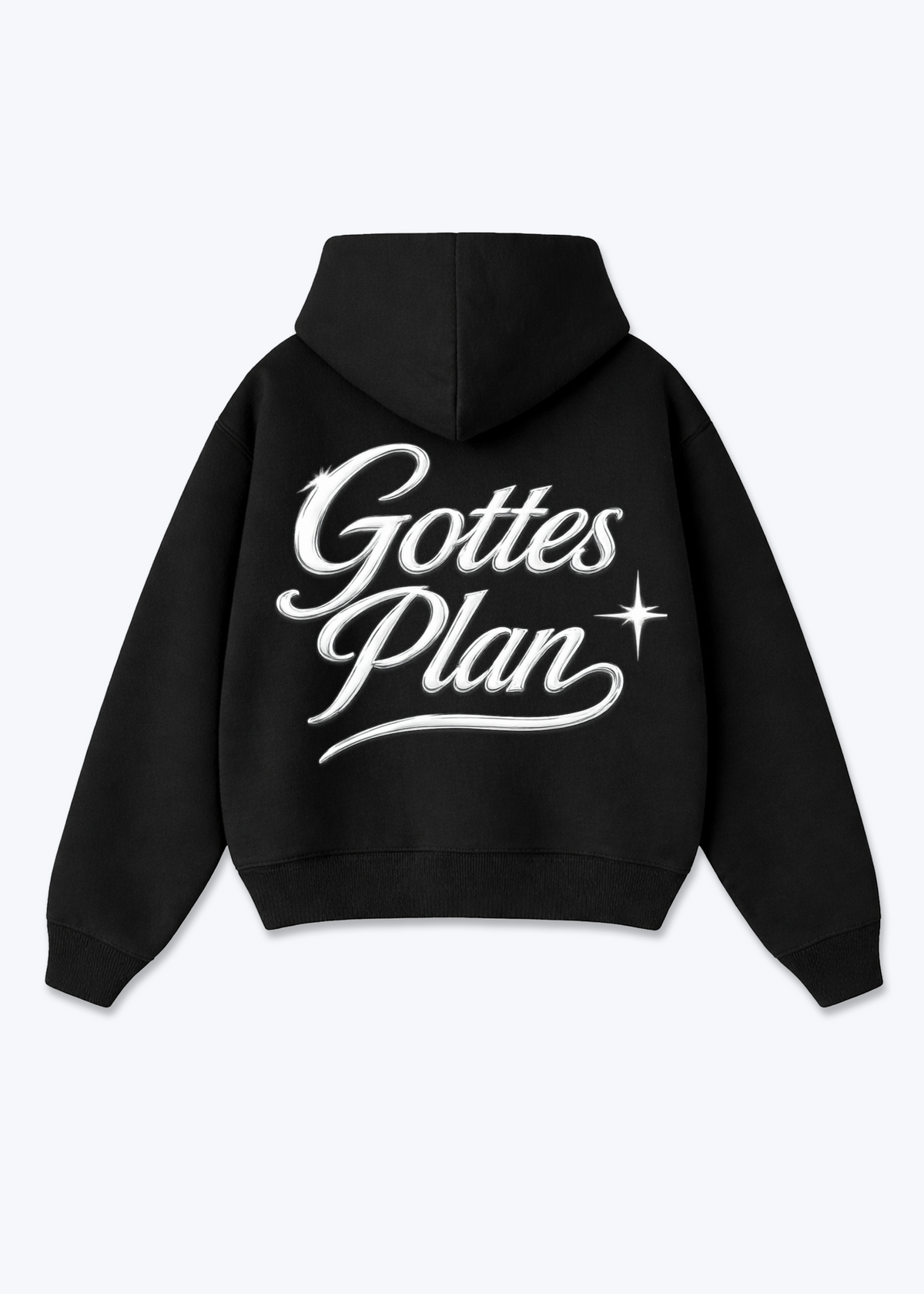God Oversized Hoodie - Black Back (Designed)