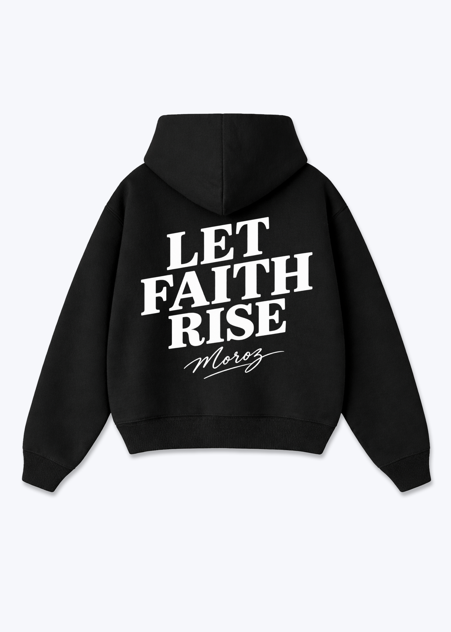Let Faith Zip Hoodie - Black Back (Designed)