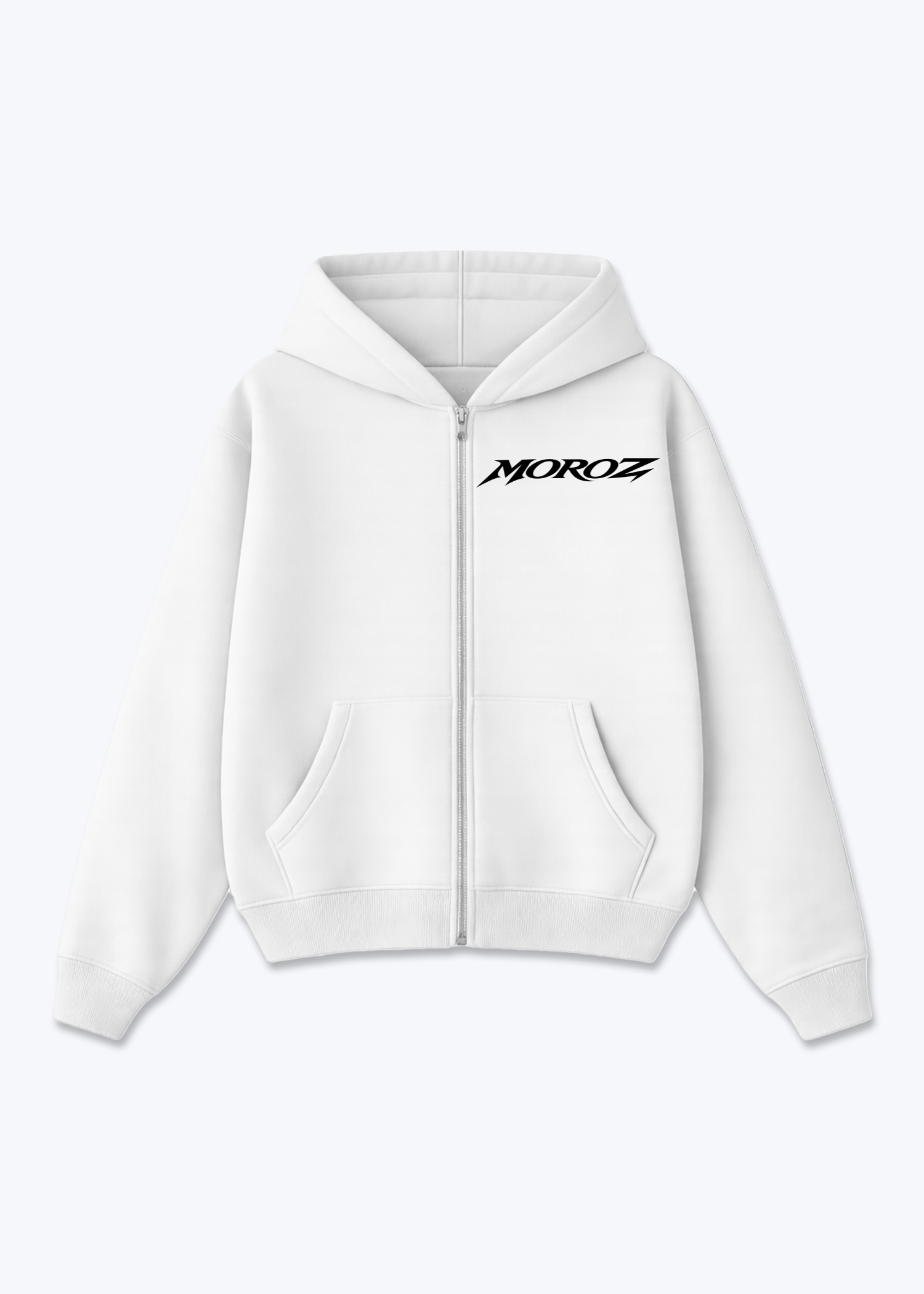 im Smilling Zip Hoodie - White Front (Designed)