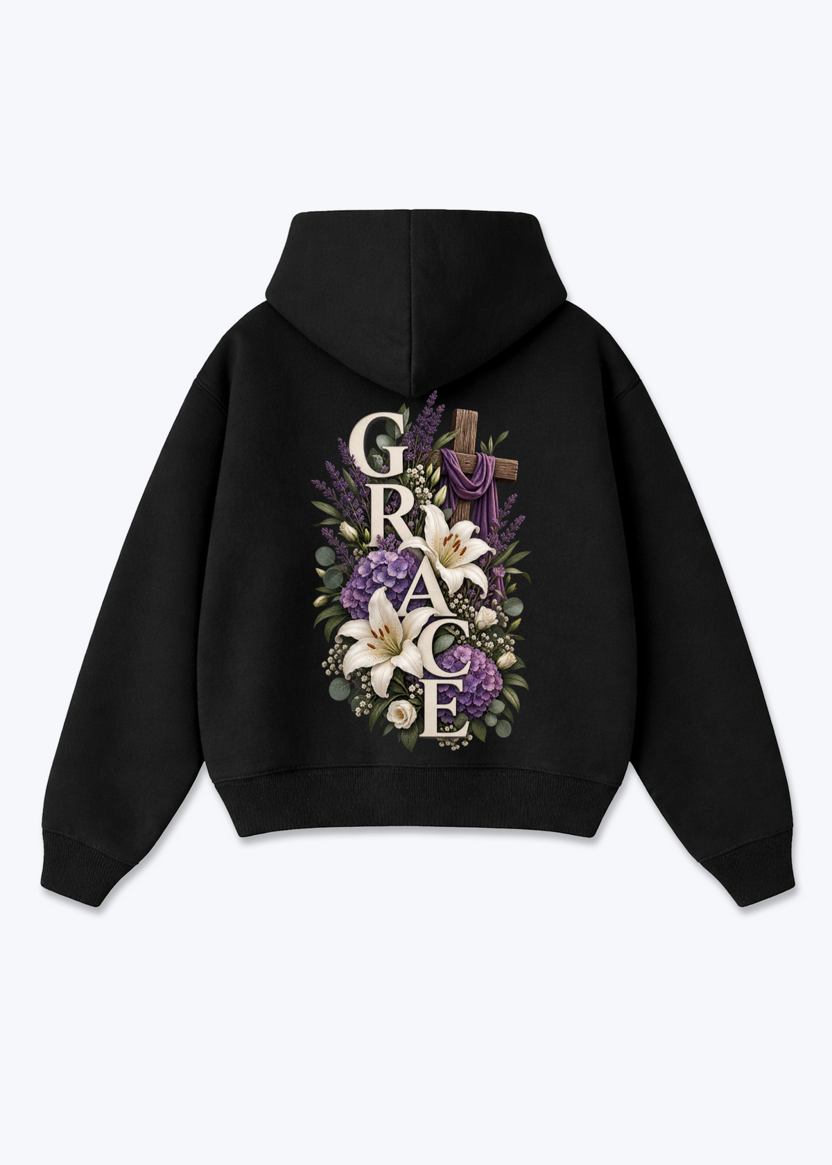 Grace Zip Hoodie - Black Back (Designed)