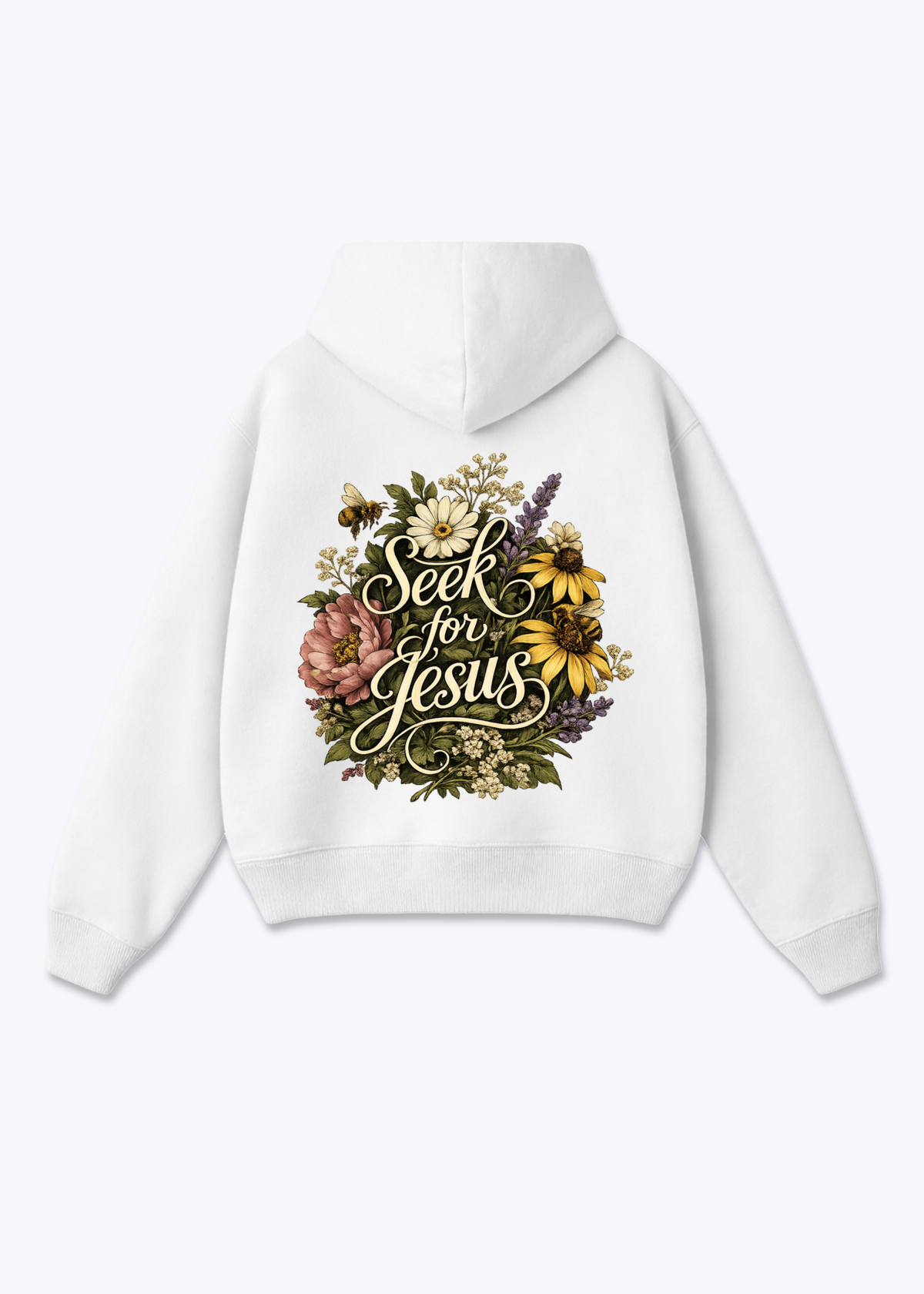 Seek Zip Hoodie - White Back (Designed)