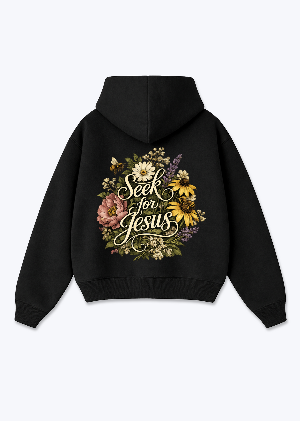 Seek Zip Hoodie - Black Back (Designed)