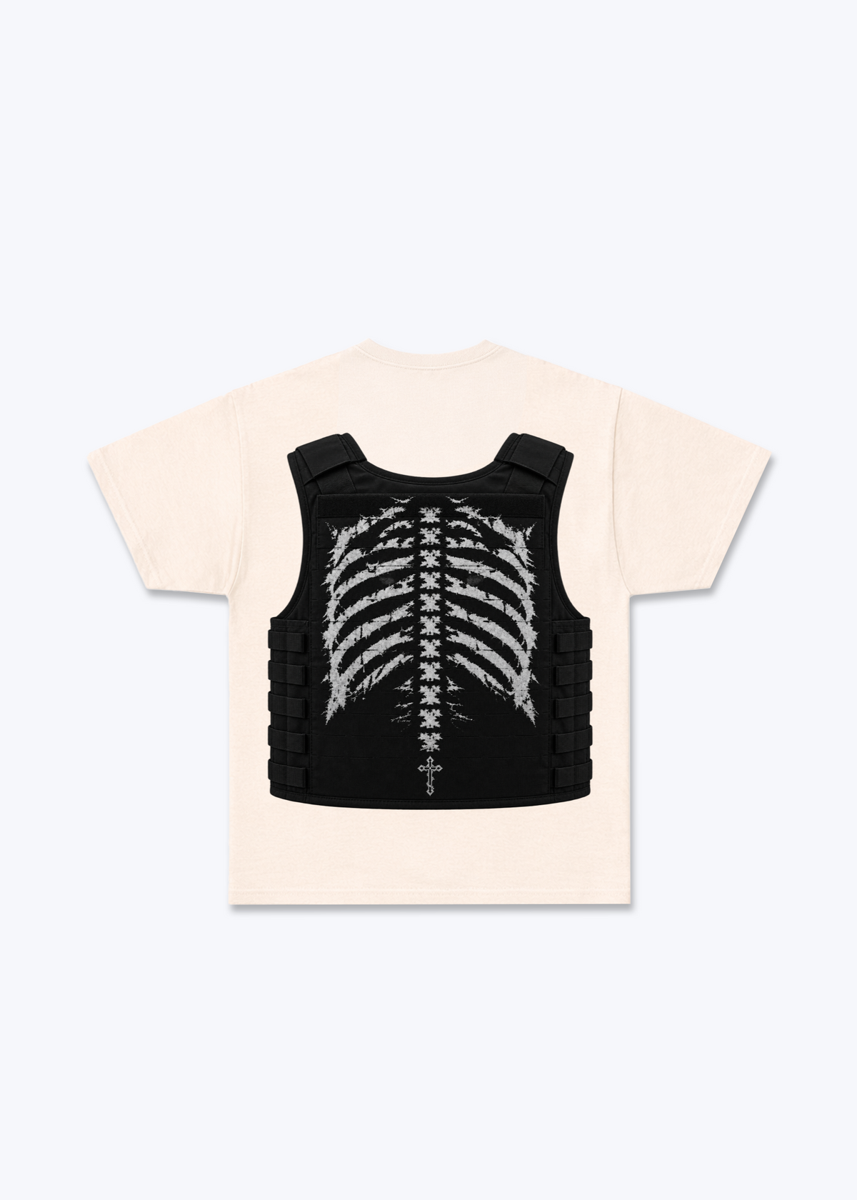 Vest Regular Shirt - Beige Back (Designed)