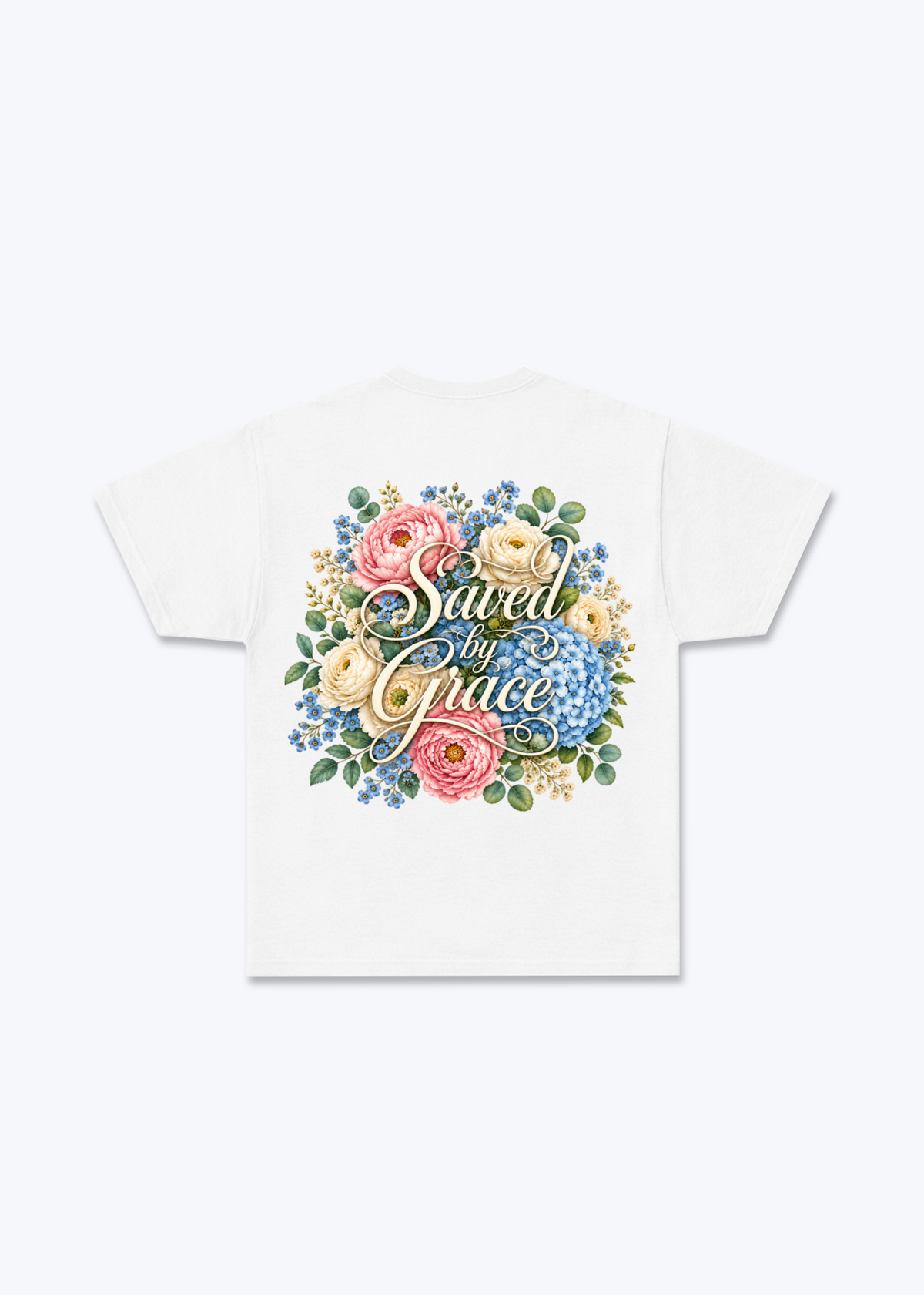 Saved by Regular Shirt - White Back (Designed)