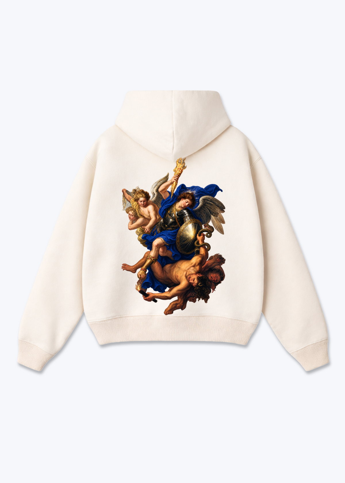 Be Stronger Oversized Hoodie - Beige Back (Designed)