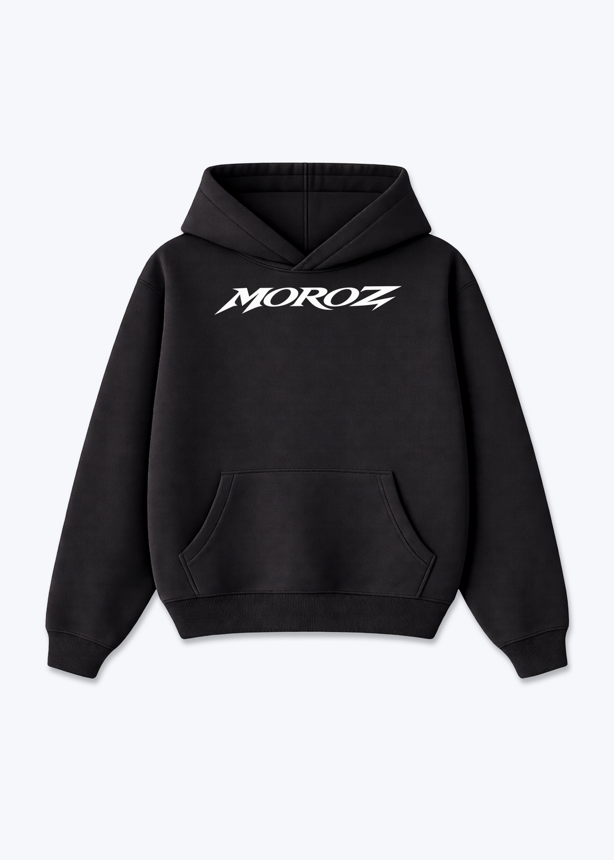 The End Oversized Hoodie - Black Front (Designed)