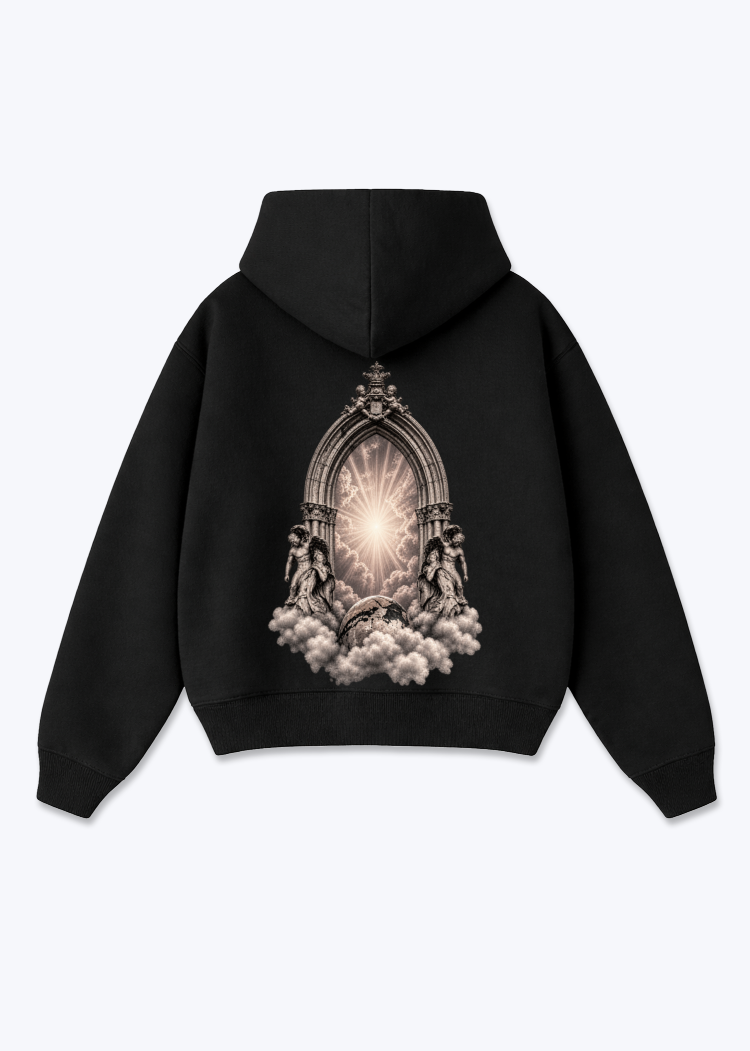 The End Oversized Hoodie - Black Back (Designed)